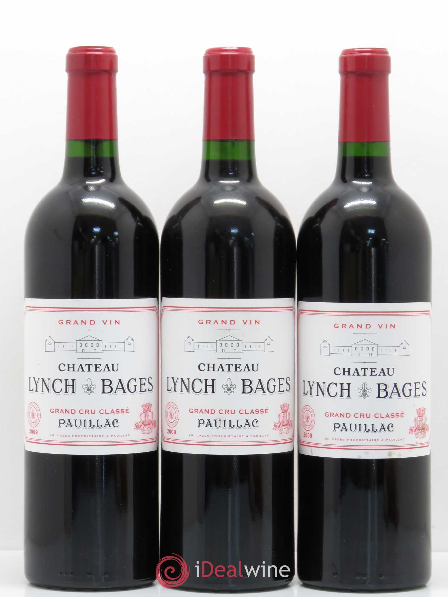 Château Lynch Bages 5ème Grand Cru Classé 2009 - Lot de 3 bouteilles - 0