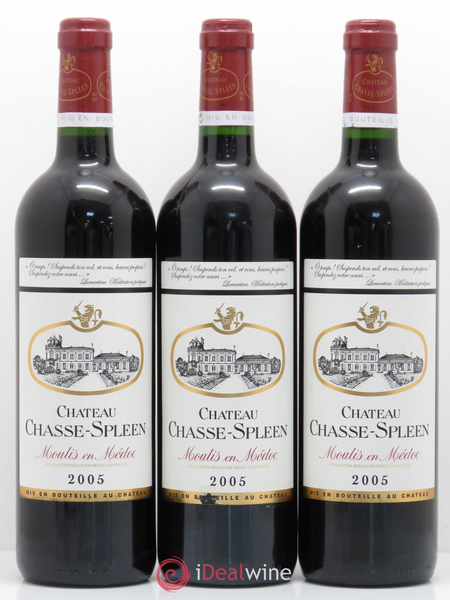 Château Chasse Spleen 2005 - Lot de 3 bouteilles - 0