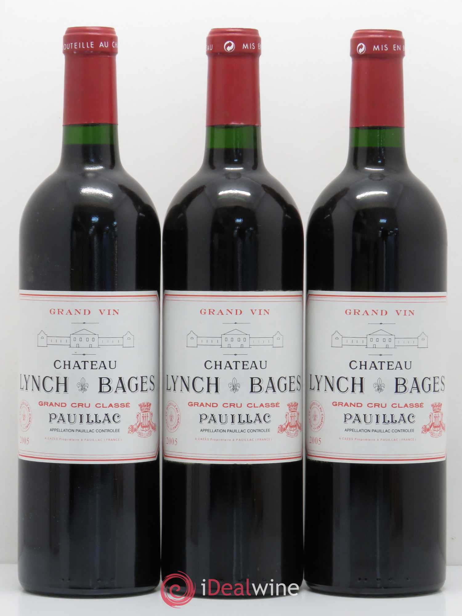 Château Lynch Bages 5ème Grand Cru Classé 2005 - Lot de 3 bouteilles - 0