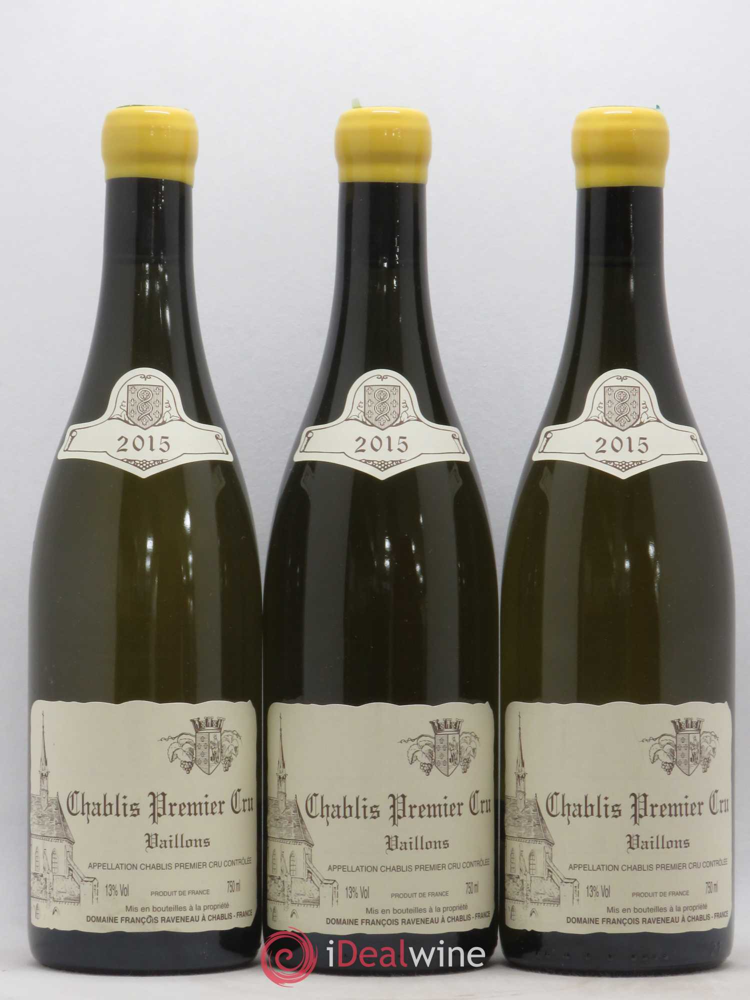 Chablis 1er Cru Vaillons Raveneau (Domaine) 2015 - Lot de 3 bouteilles - 0