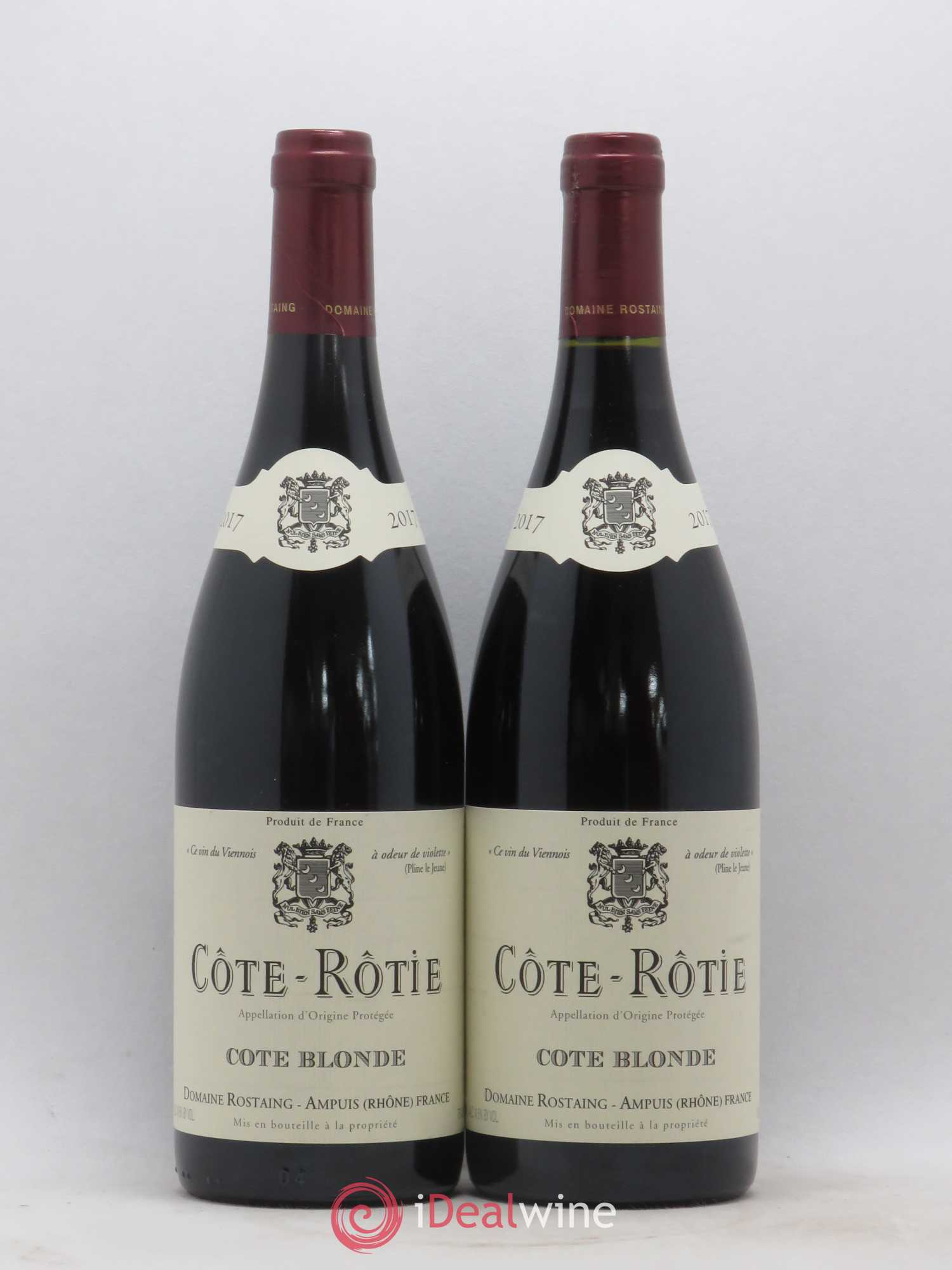 Côte-Rôtie Côte Blonde René Rostaing 2017 - Lot of 2 bottles - 0