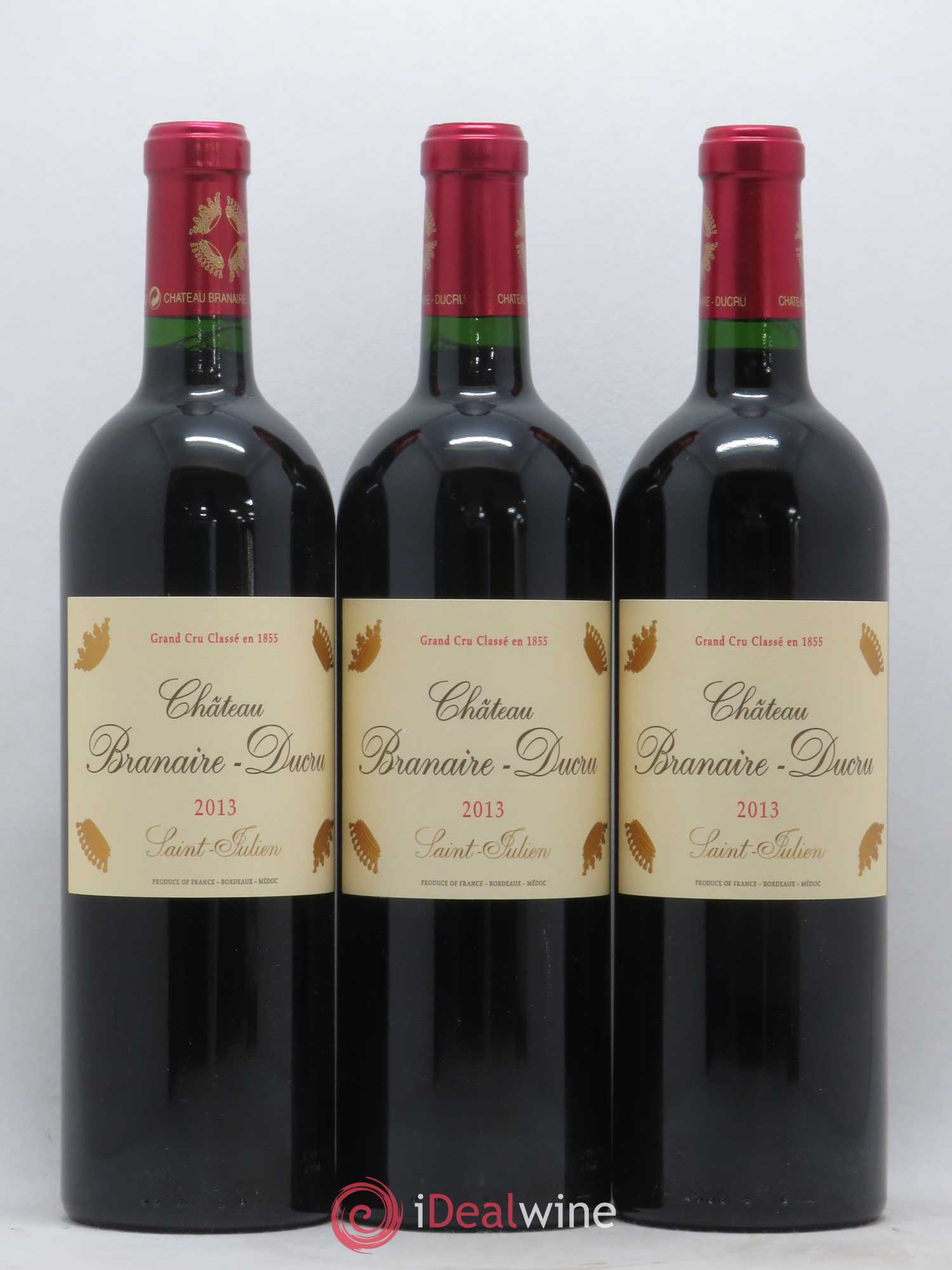 Château Branaire Ducru 4ème Grand Cru Classé 2013 - Lotto di 3 bottiglie - 0