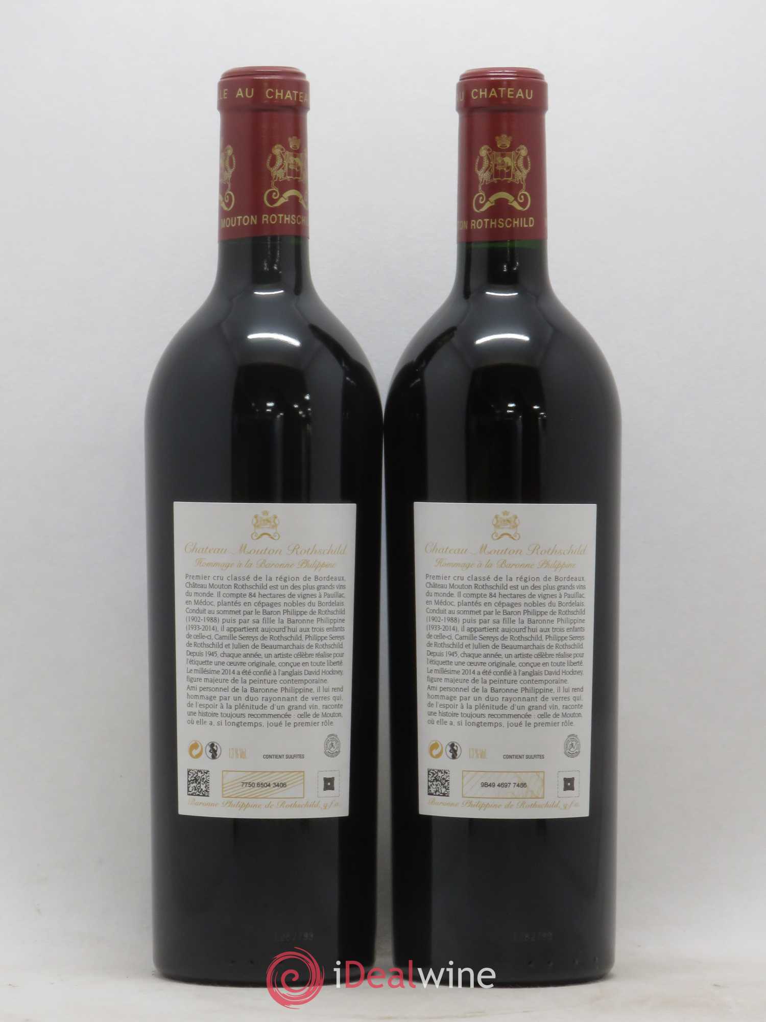 Château Mouton Rothschild 1er Grand Cru Classé 2014 - Lot de 2 bouteilles - 1