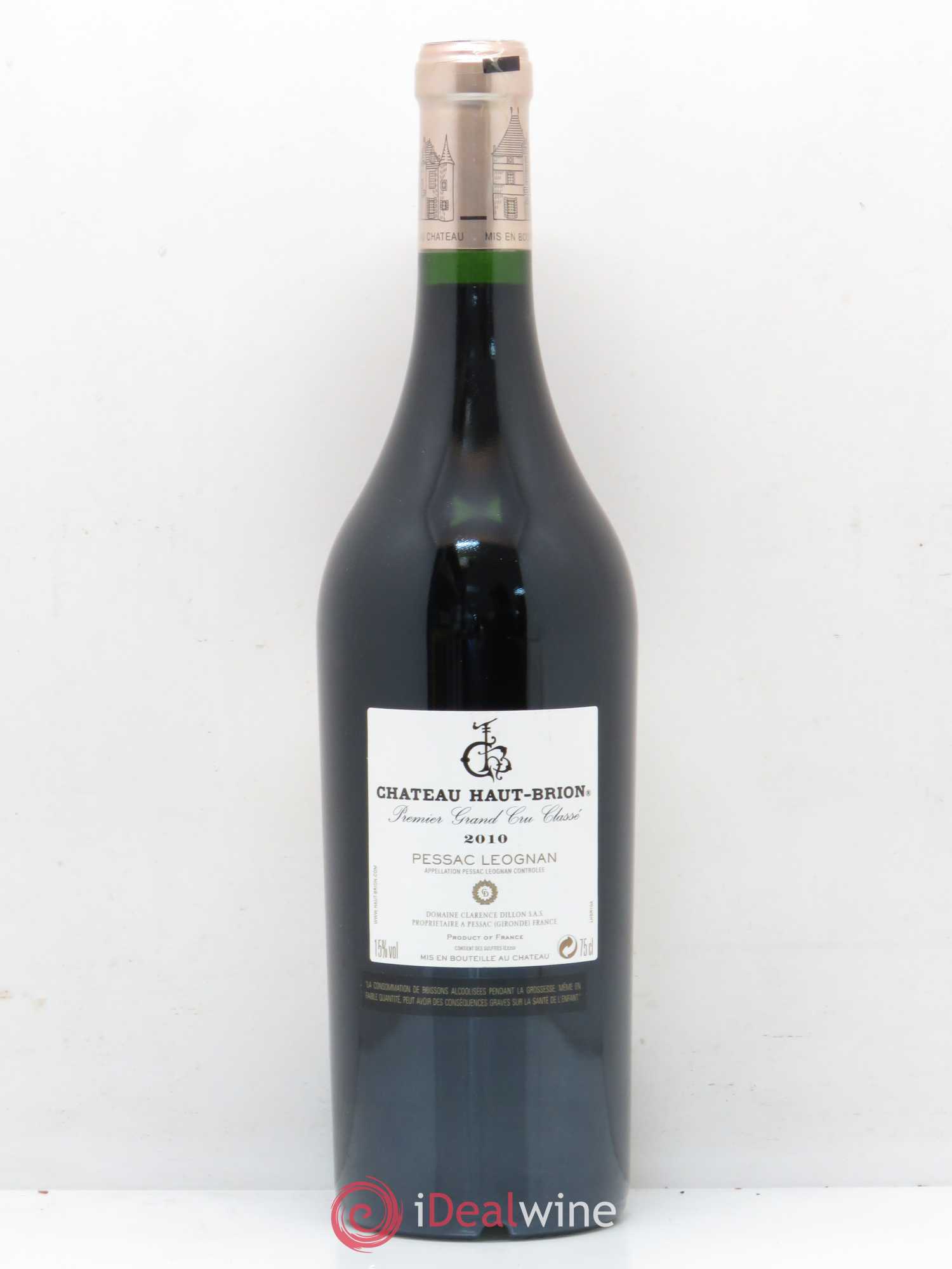 Château Haut Brion 1er Grand Cru Classé 2010 - Lot de 1 bouteille - 1