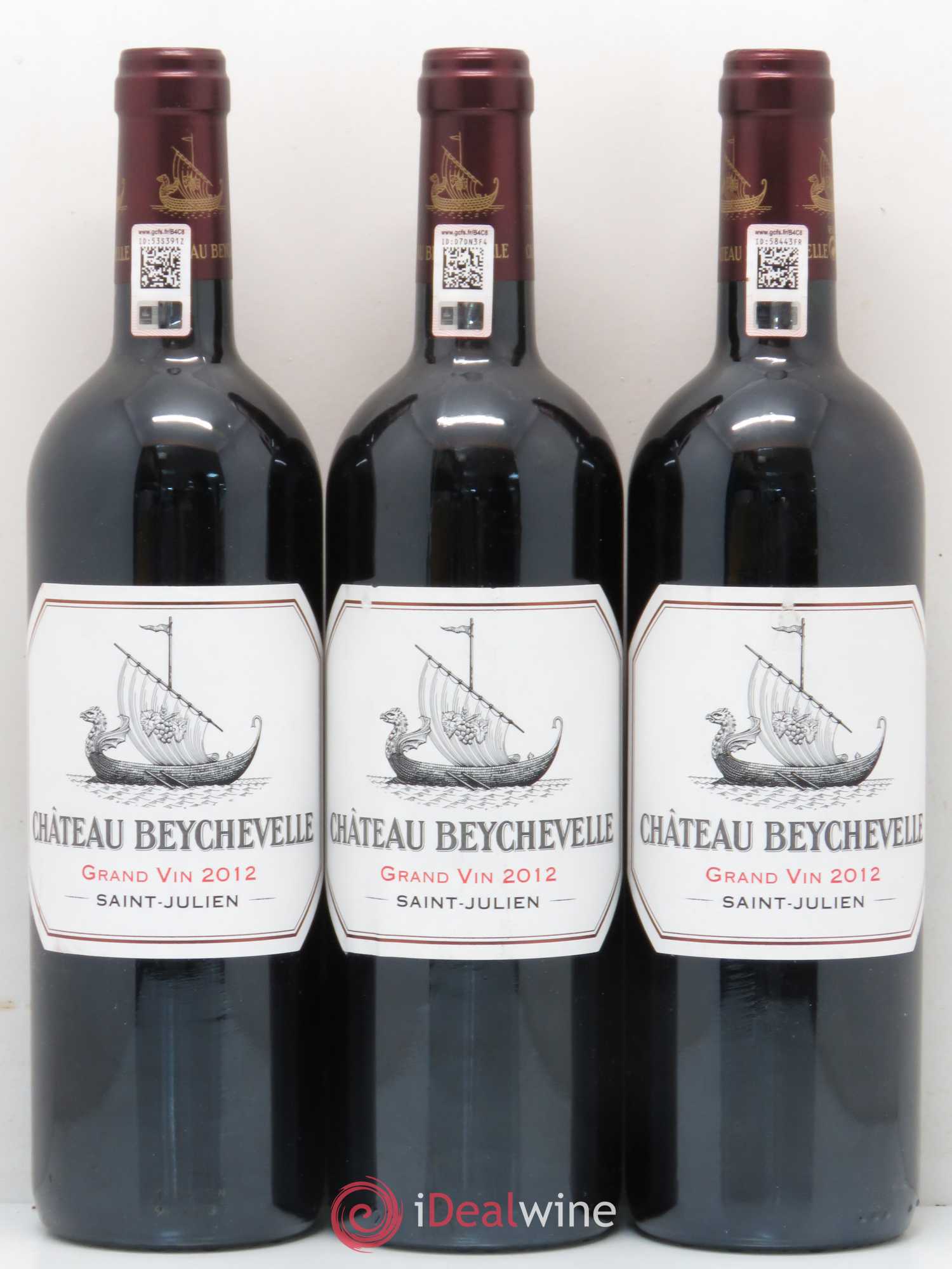 Château Beychevelle 4ème Grand Cru Classé 2012 - Lot de 3 bouteilles - 0
