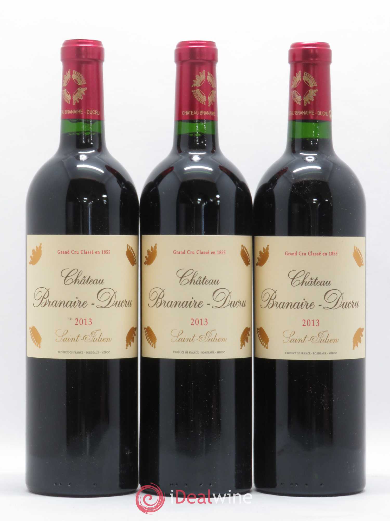 Château Branaire Ducru 4ème Grand Cru Classé 2013 - Lot de 3 bouteilles - 0