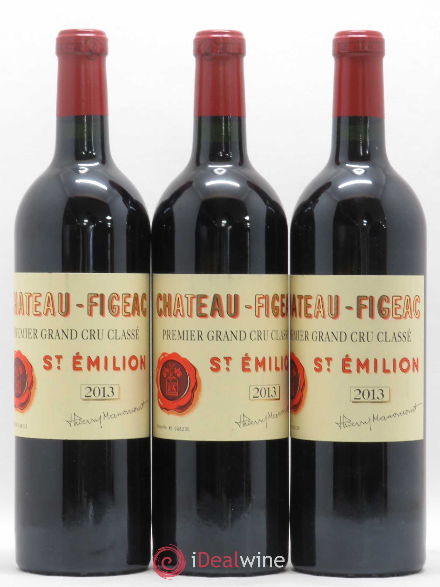 Château Figeac 1er Grand Cru Classé A 2013 - Lot de 3 bouteilles - 0