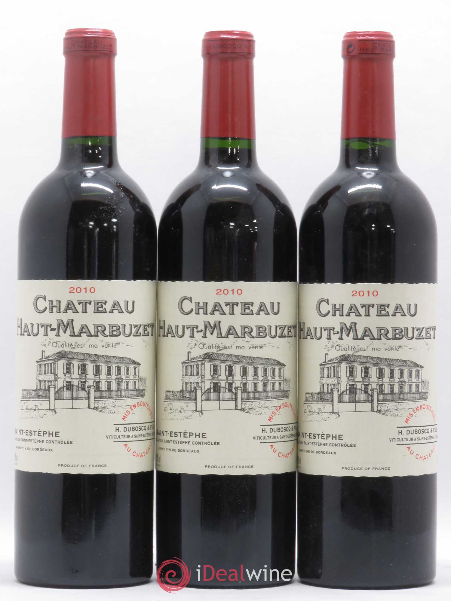 Château Haut Marbuzet 2010 - Lot de 3 bouteilles - 0