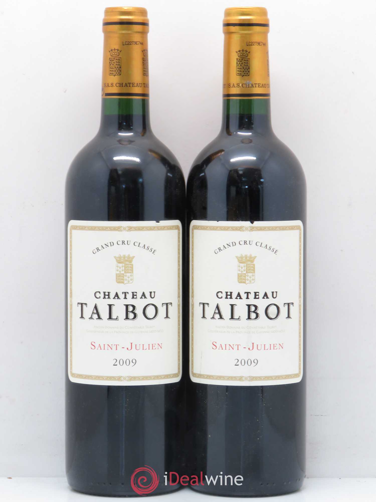 Château Talbot 4ème Grand Cru Classé 2009 - Lot de 2 bouteilles - 0