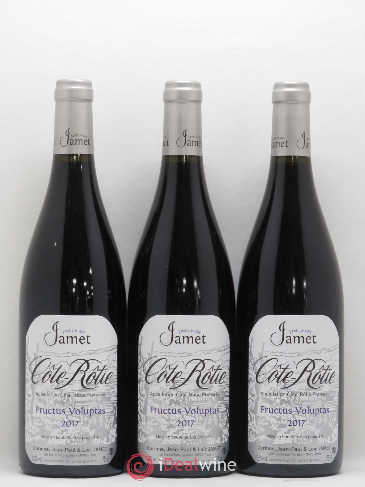 Côte-Rôtie Fructus Voluptas Jamet (Domaine) 2017 - Lot de 3 bouteilles - 0