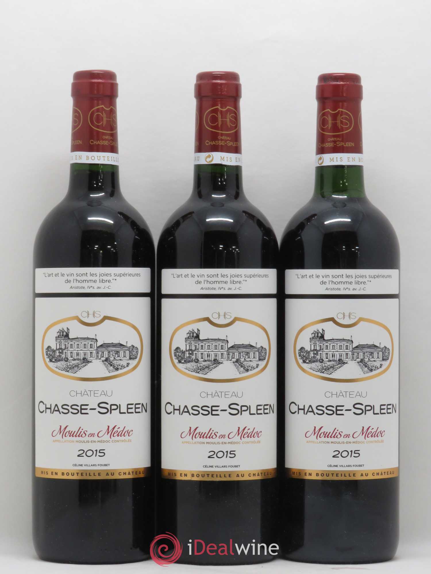Château Chasse Spleen 2015 - Lot de 3 bouteilles - 0