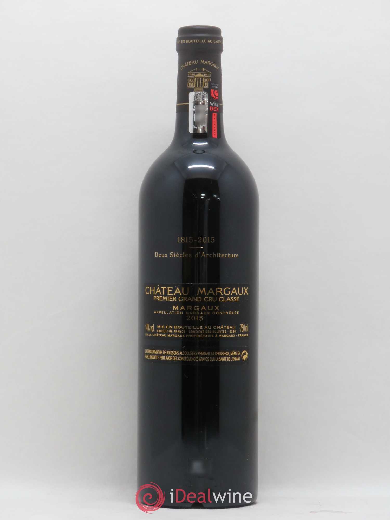 Château Margaux 1er Grand Cru Classé 2015 - Lot de 1 bouteille - 1