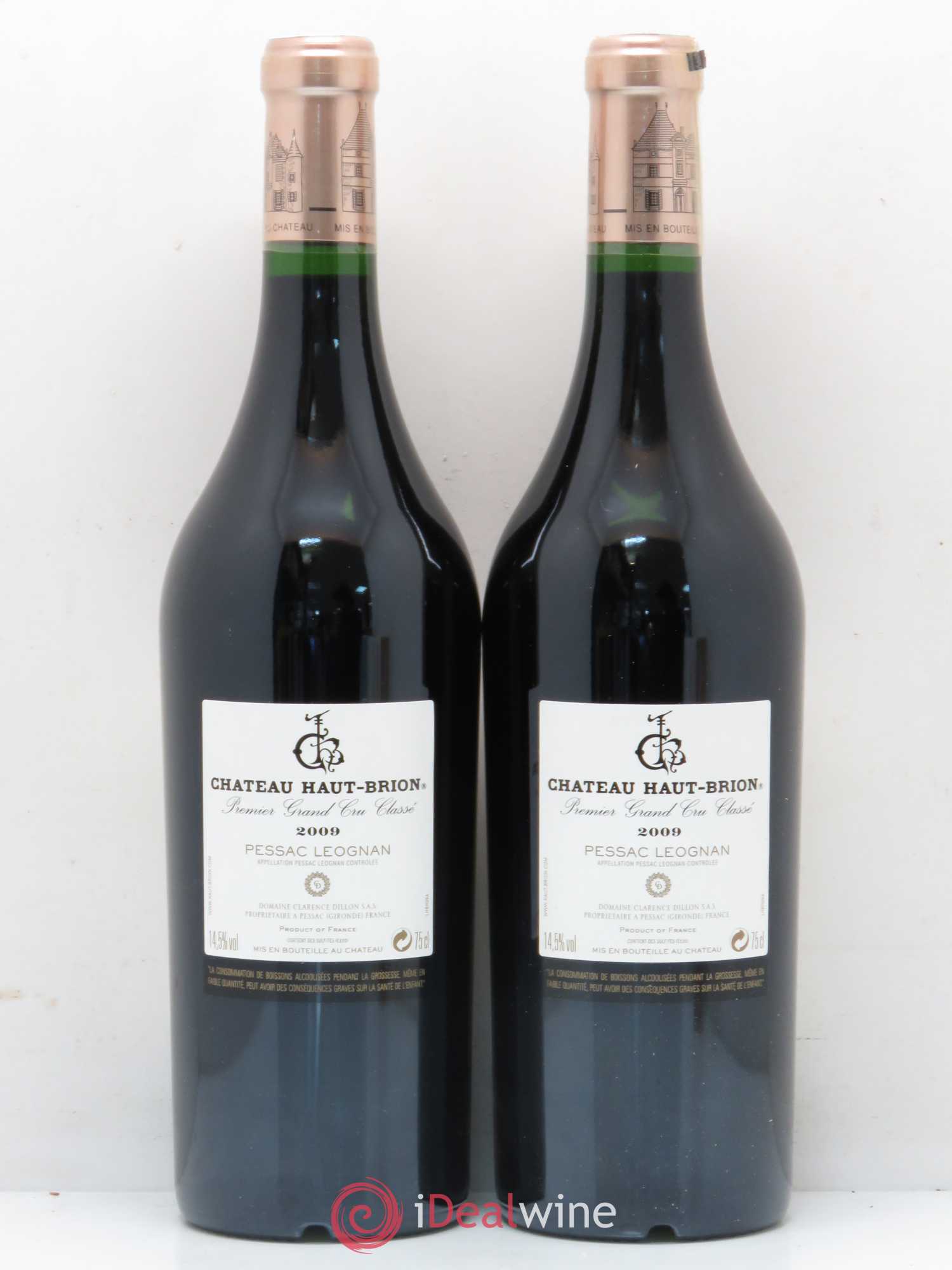 Château Haut Brion 1er Grand Cru Classé 2009 - Lot de 2 bouteilles - 1