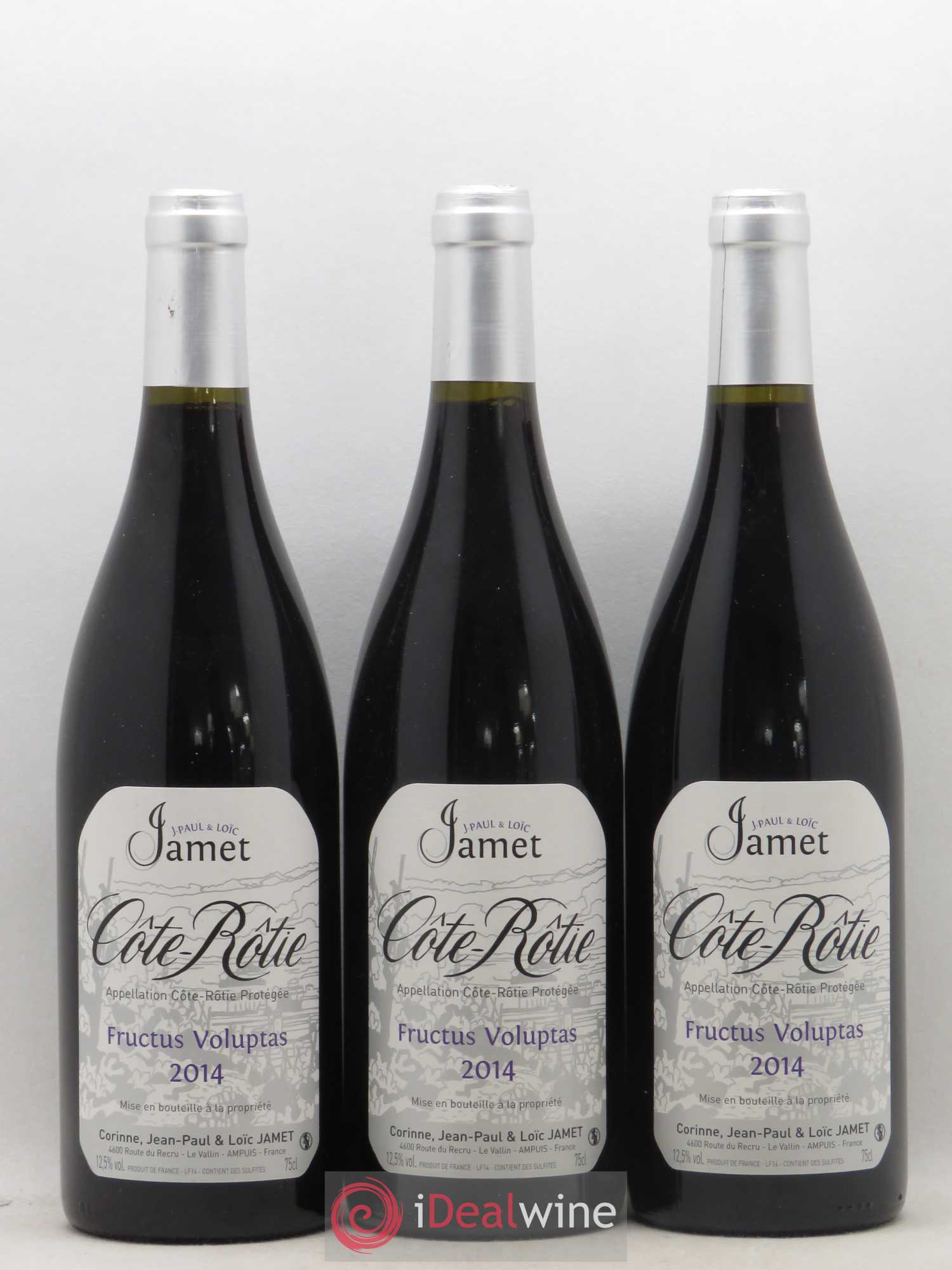 Côte-Rôtie Fructus Voluptas Jamet (Domaine) 2014 - Lot de 3 bouteilles - 0