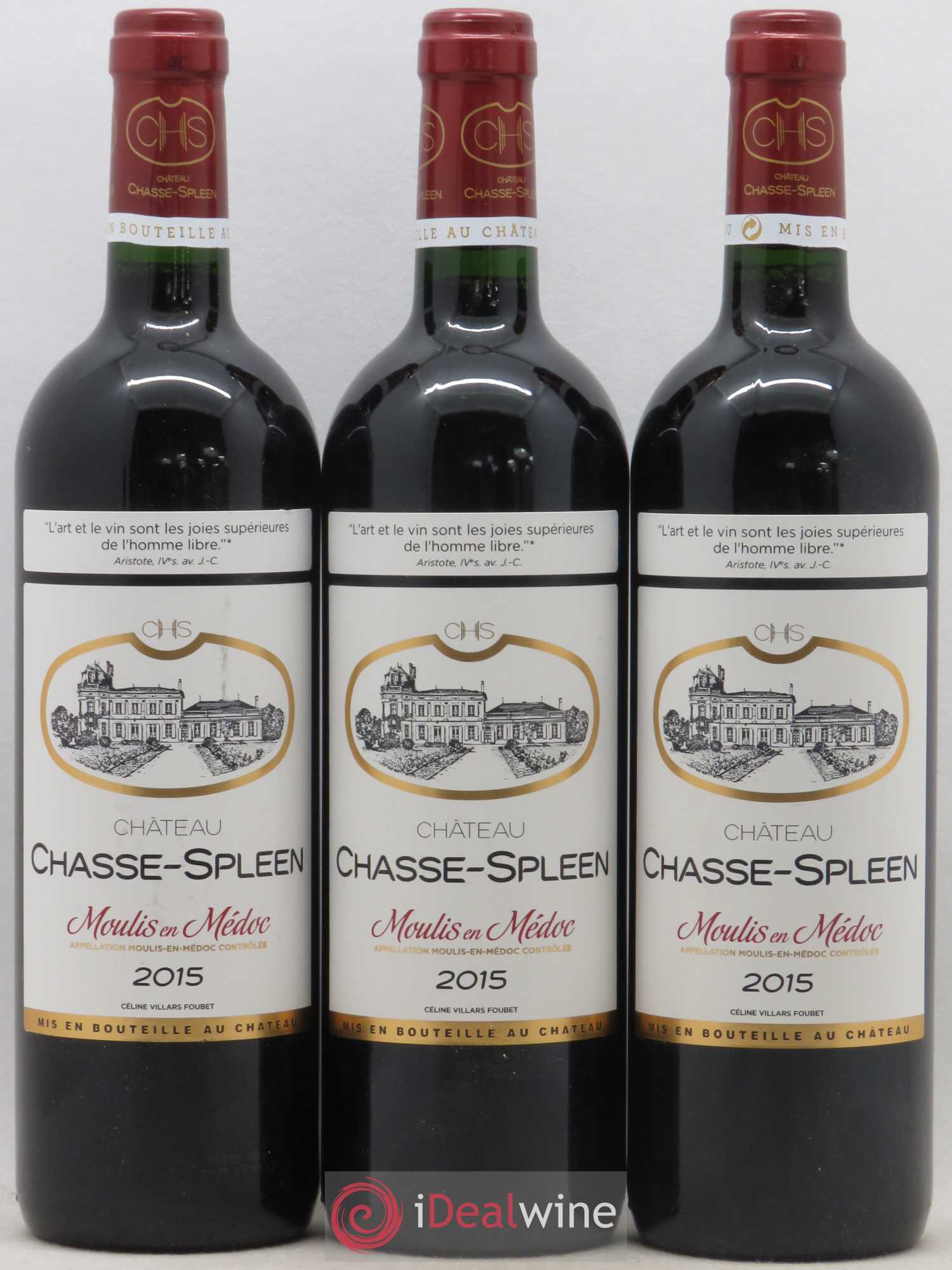 Château Chasse Spleen 2015 - Lot de 3 bouteilles - 0