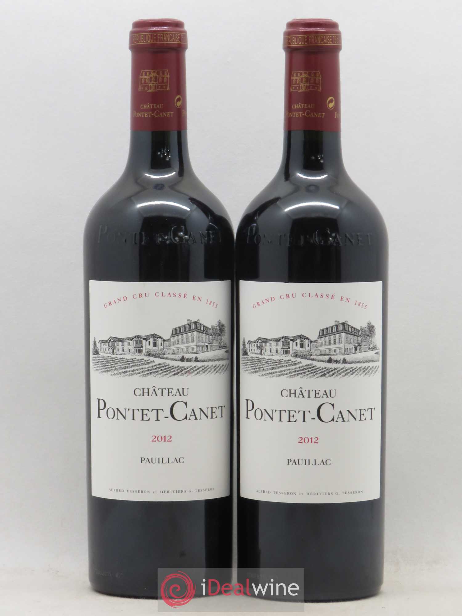 Château Pontet Canet 5ème Grand Cru Classé 2012 - Lot de 2 bouteilles - 0