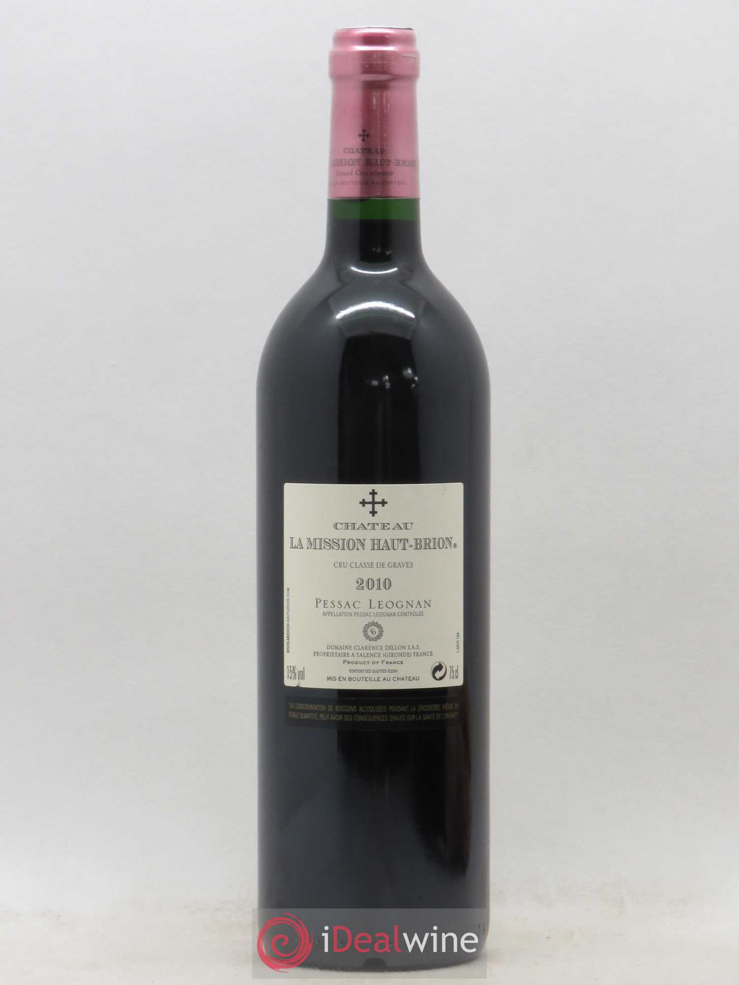 Château la Mission Haut-Brion Cru Classé de Graves 2010 - Lot de 1 bouteille - 1