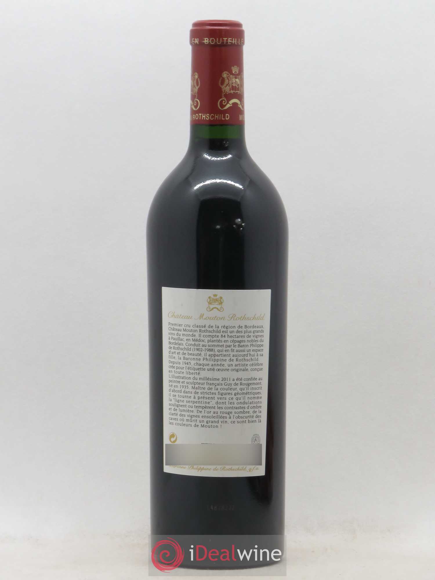 Château Mouton Rothschild 1er Grand Cru Classé 2011 - Lot de 1 bouteille - 1