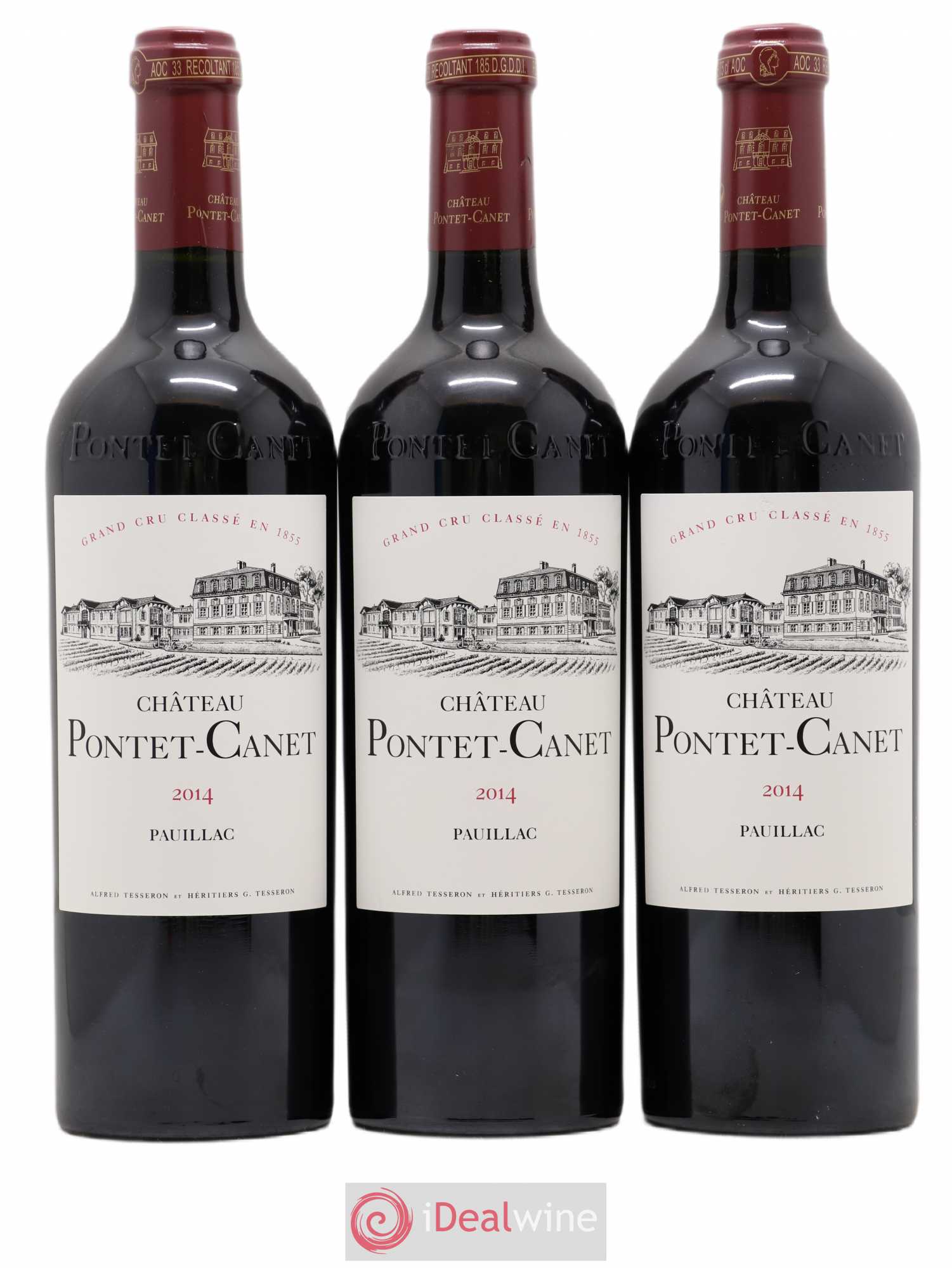Château Pontet Canet 5ème Grand Cru Classé 2014 - Lot de 3 bouteilles - 0