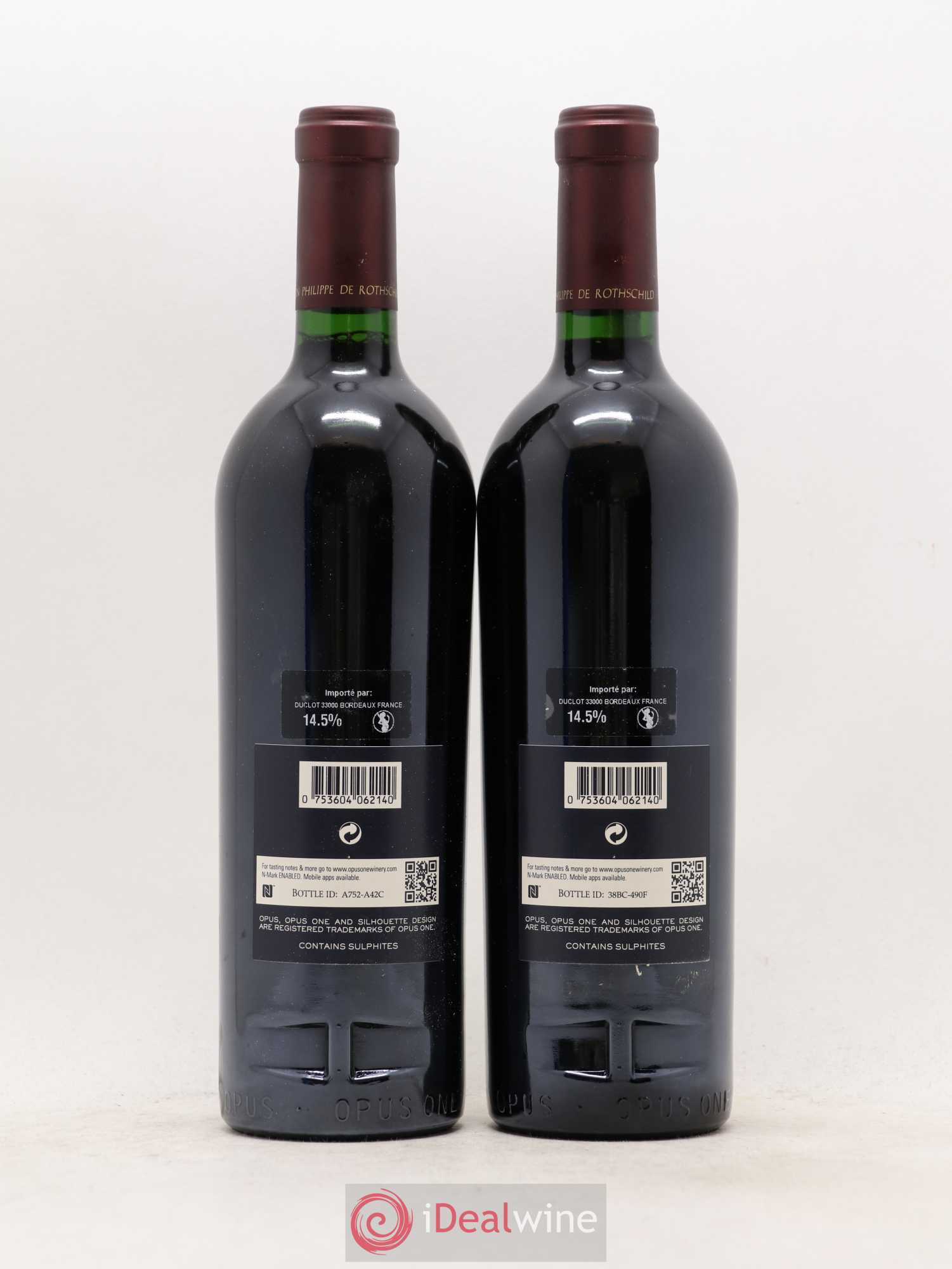 Napa Valley Opus One Robert Mondavi 2014 - Lot de 2 bouteilles - 1
