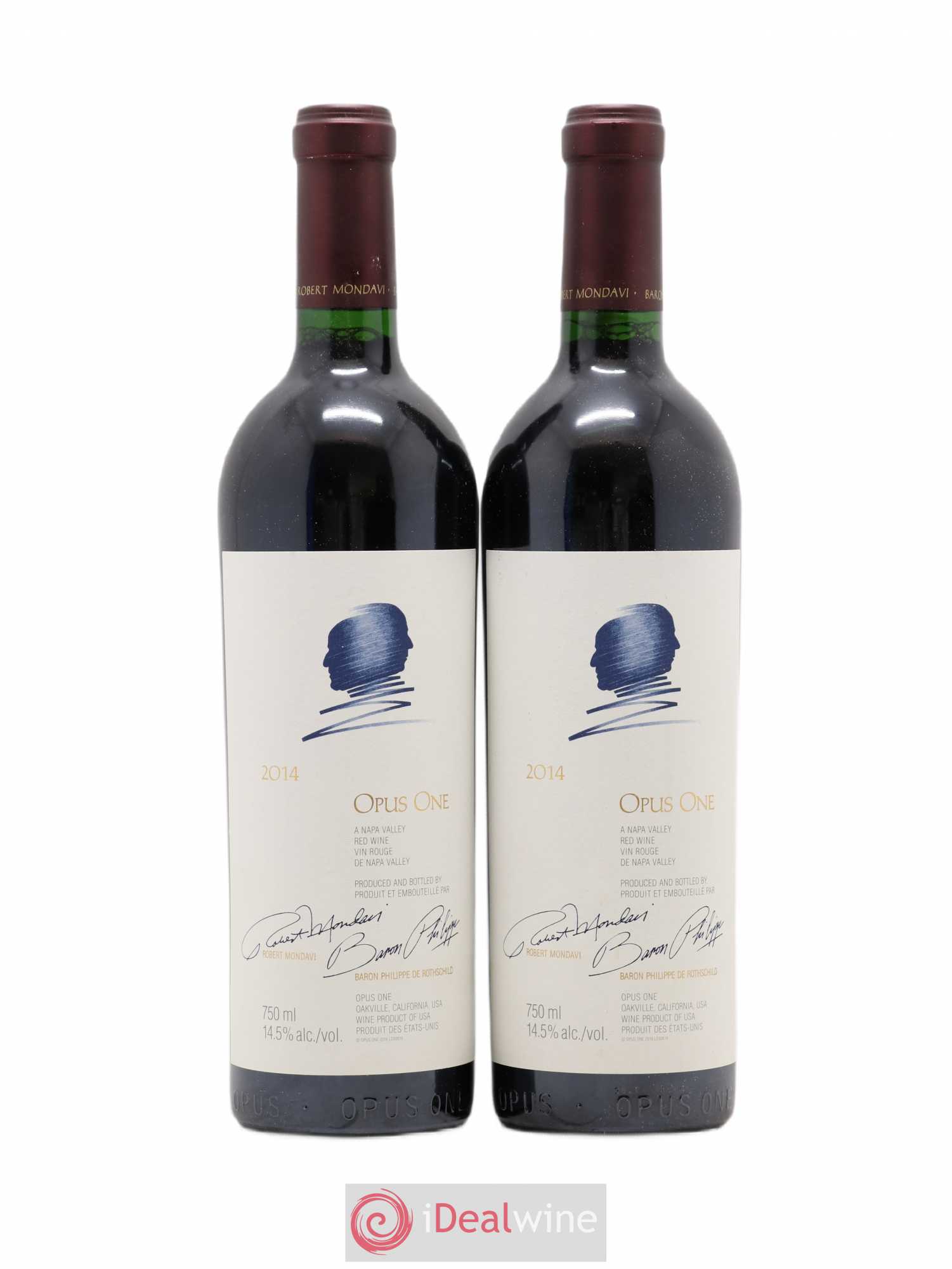 Napa Valley Opus One Robert Mondavi 2014 - Lot de 2 bouteilles - 0
