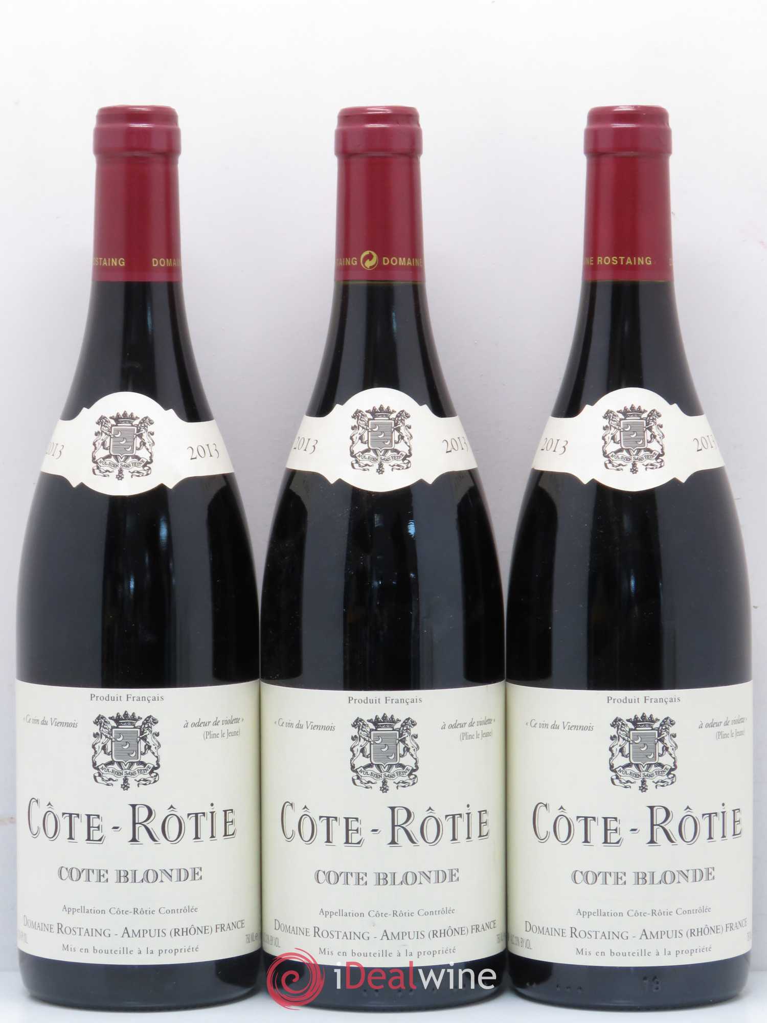 Côte-Rôtie Côte Blonde René Rostaing 2013 - Lot of 3 bottles - 0