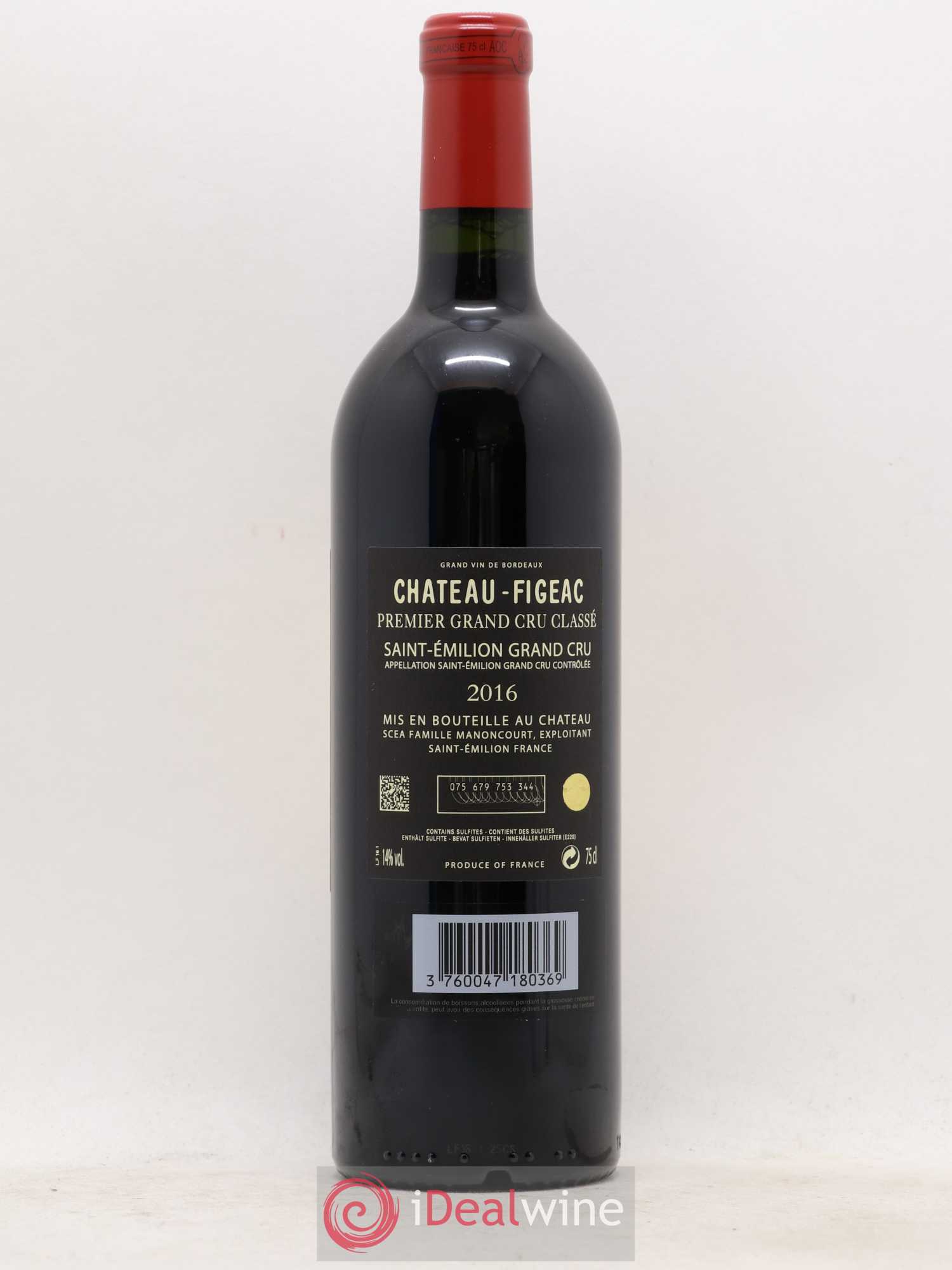 Château Figeac 1er Grand Cru Classé A 2016 - Lot de 1 bouteille - 1