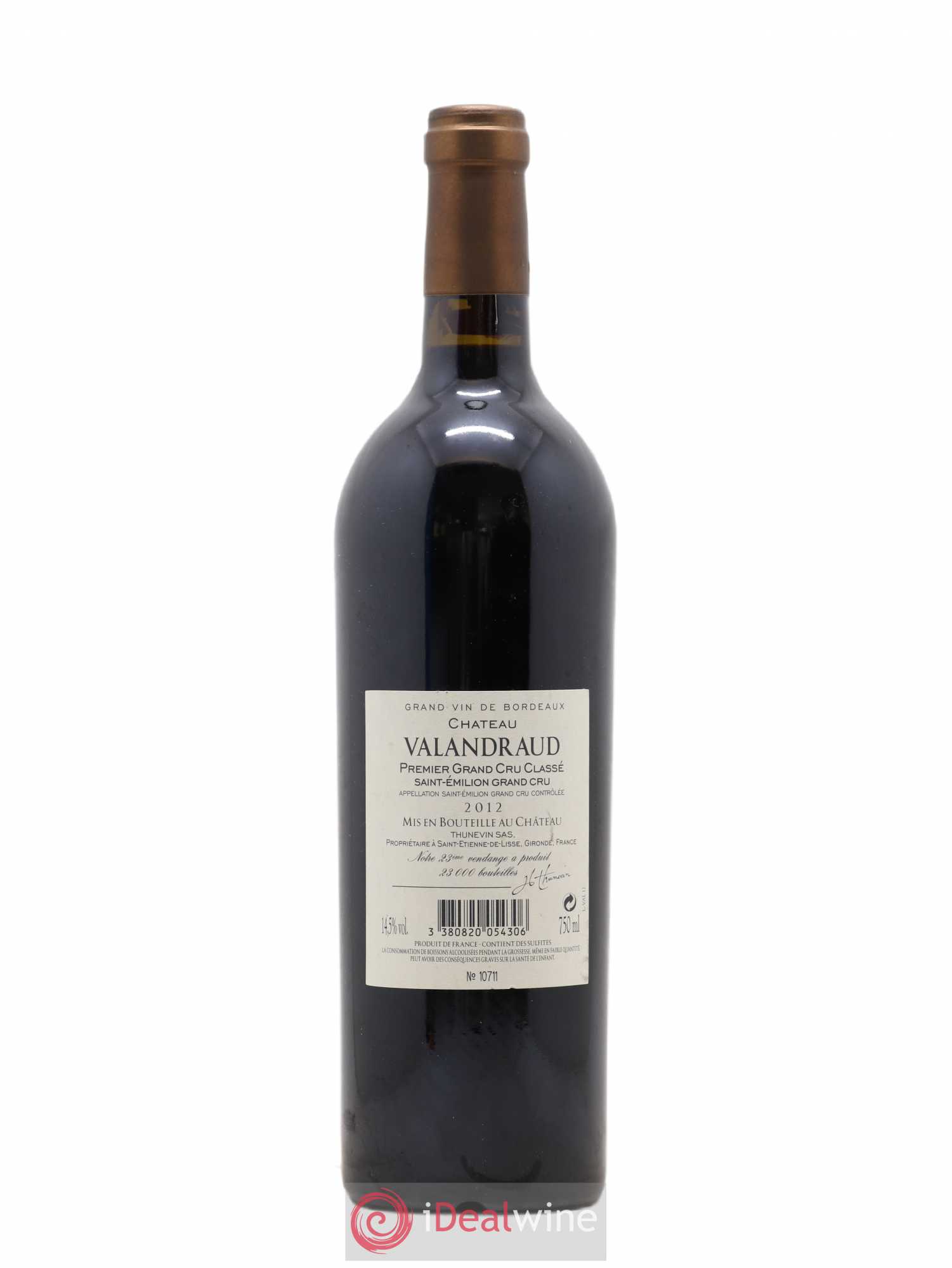 Château de Valandraud 2012 - Lot de 1 bouteille - 1