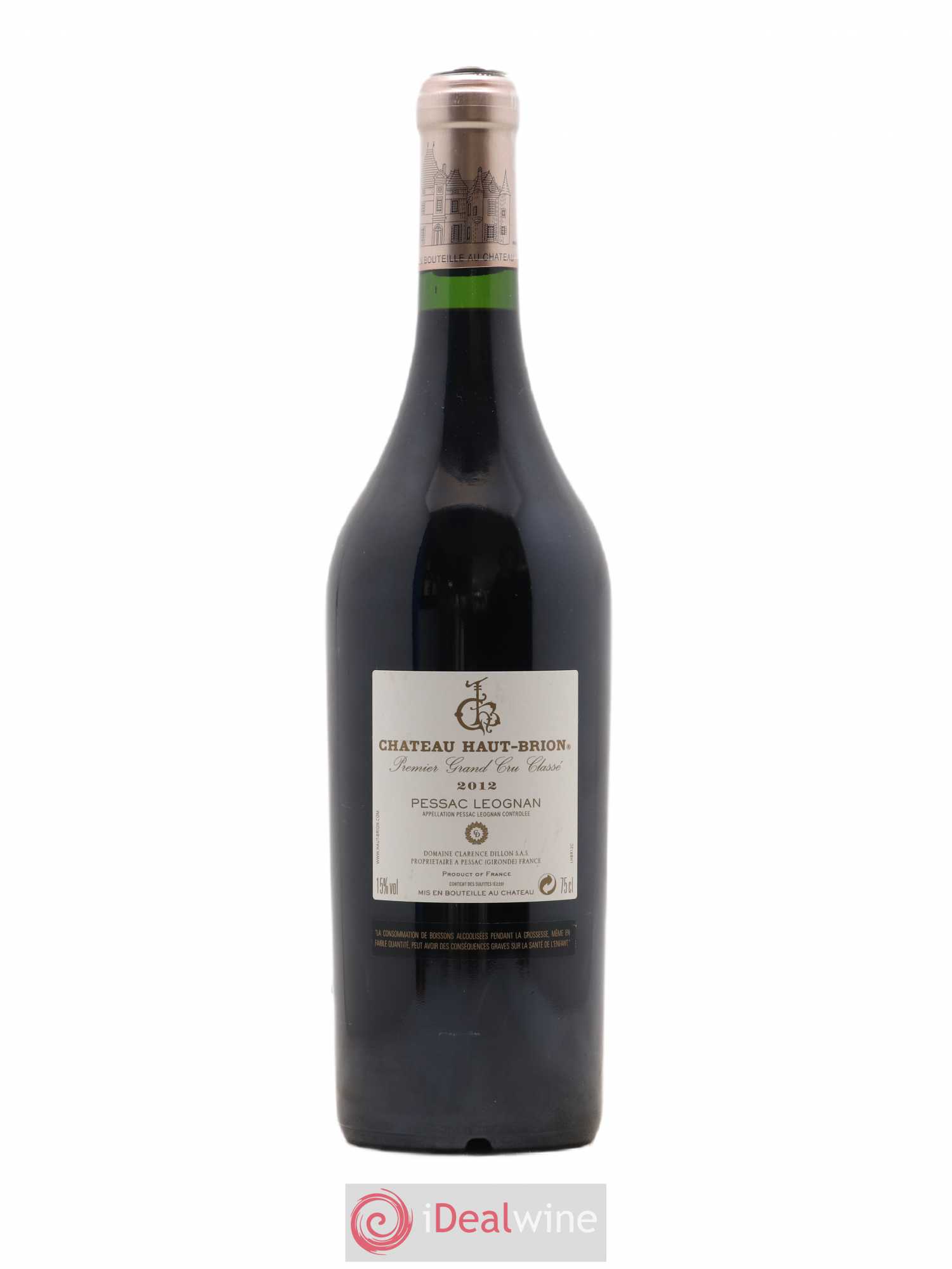 Château Haut Brion 1er Grand Cru Classé 2012 - Lot de 1 bouteille - 1