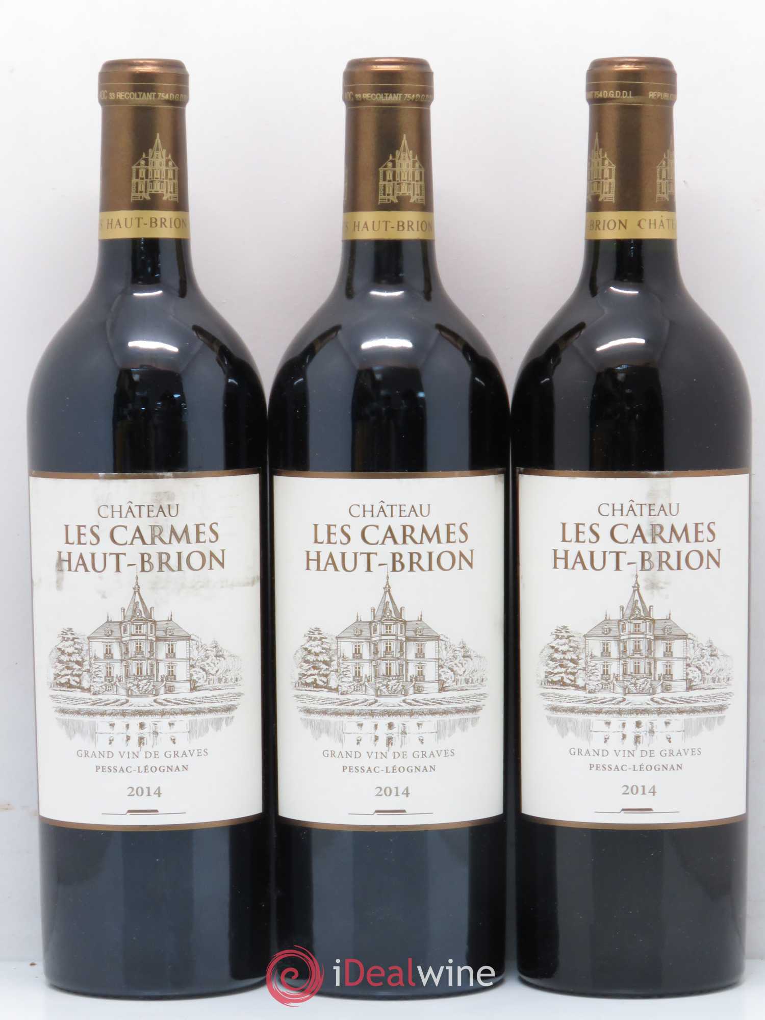 Château Les Carmes Haut-Brion 2014 - Lot de 3 bouteilles - 0