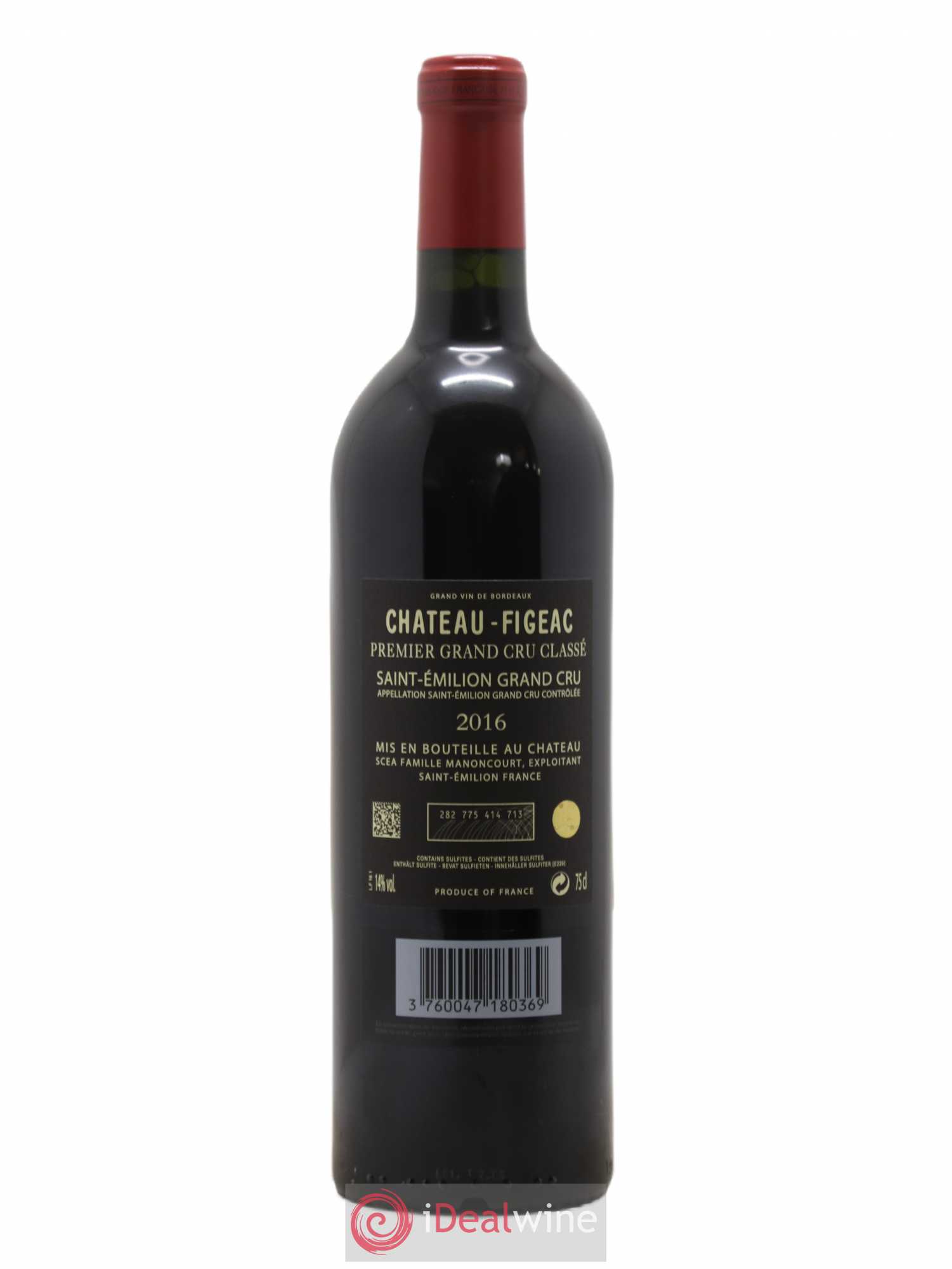 Château Figeac 1er Grand Cru Classé A 2016 - Lot de 1 bouteille - 1