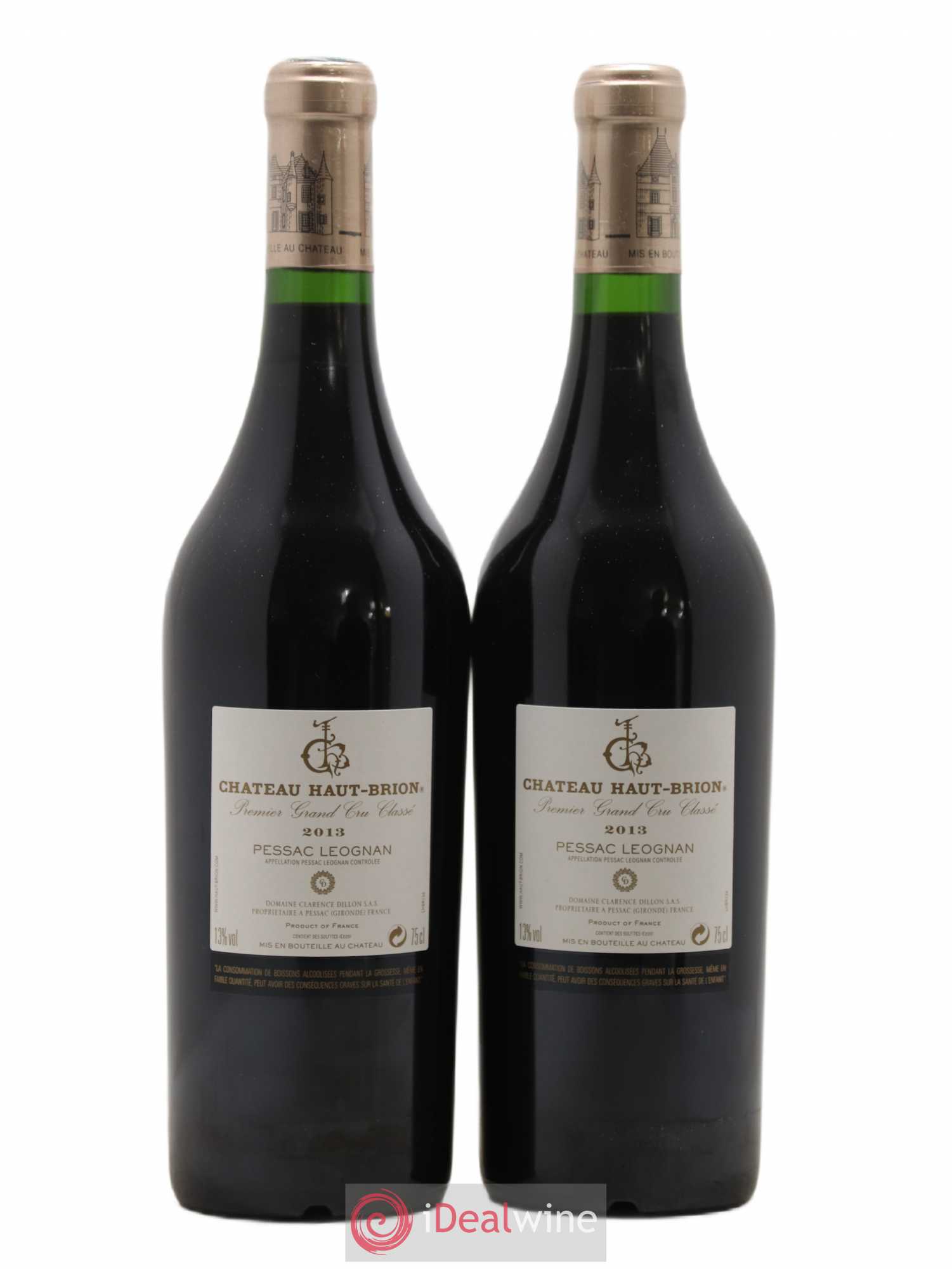 Château Haut Brion 1er Grand Cru Classé 2013 - Lot de 2 bouteilles - 1