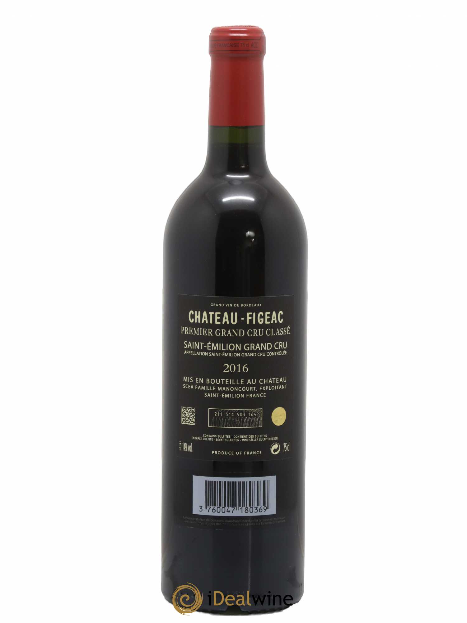 Château Figeac 1er Grand Cru Classé A 2016 - Lot de 1 bouteille - 1