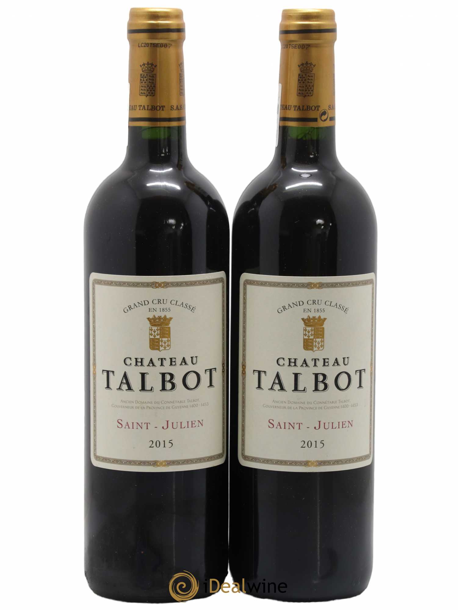 Château Talbot 4ème Grand Cru Classé 2015 - Lot de 2 bouteilles - 0