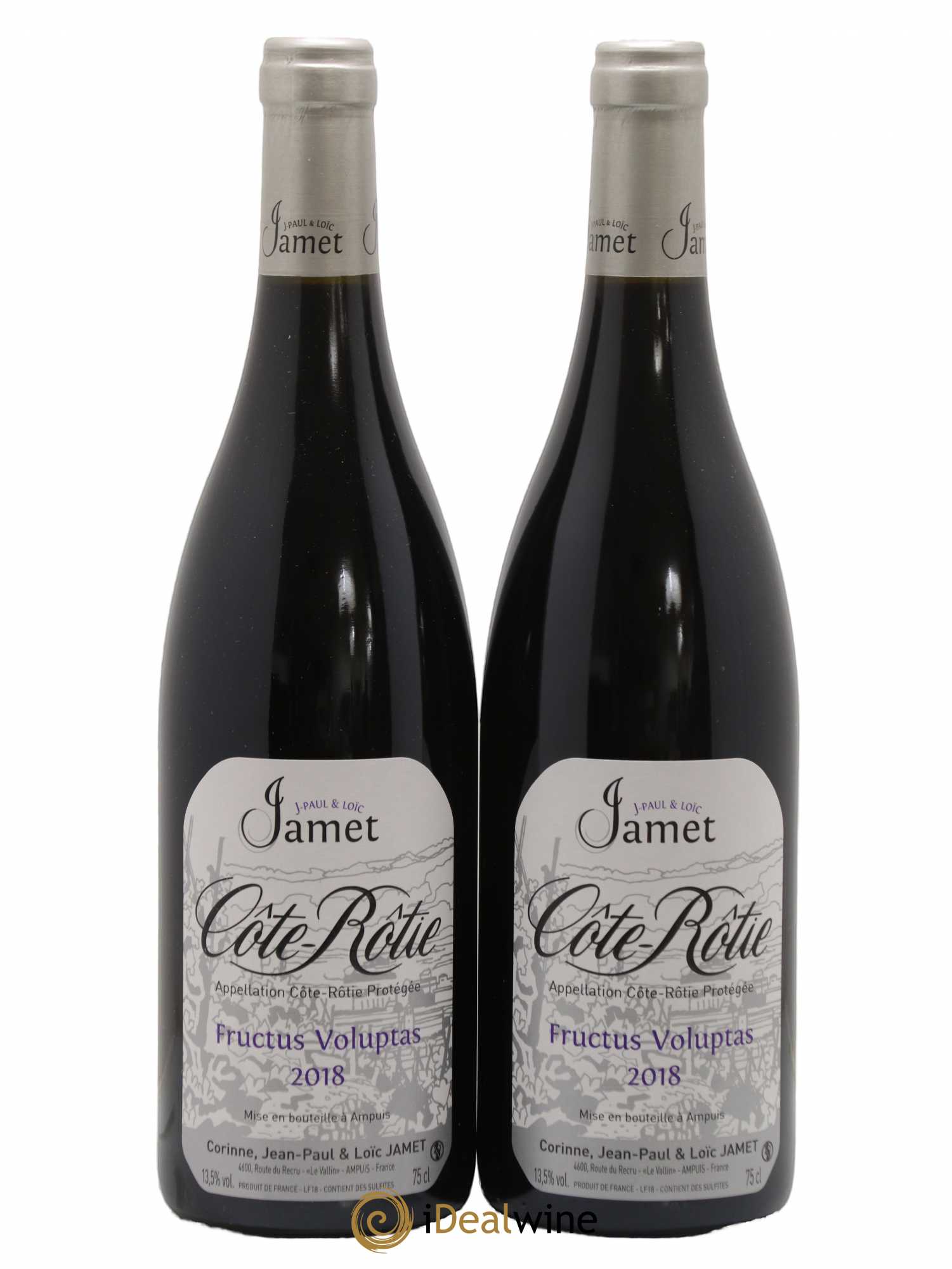 Côte-Rôtie Fructus Voluptas Jamet (Domaine) 2018 - Lot de 2 bouteilles - 0