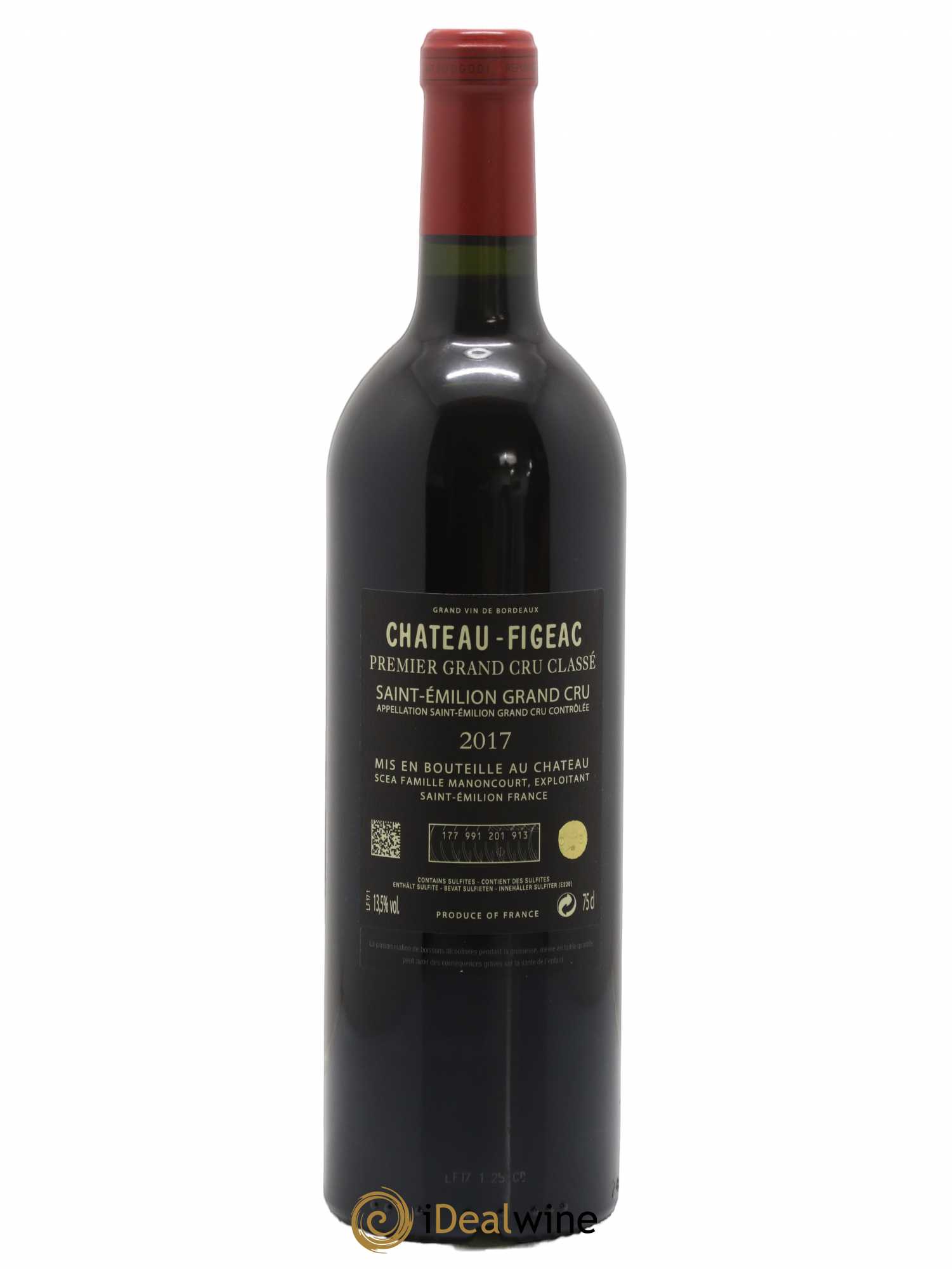 Château Figeac 1er Grand Cru Classé A 2017 - Lot de 1 bouteille - 1