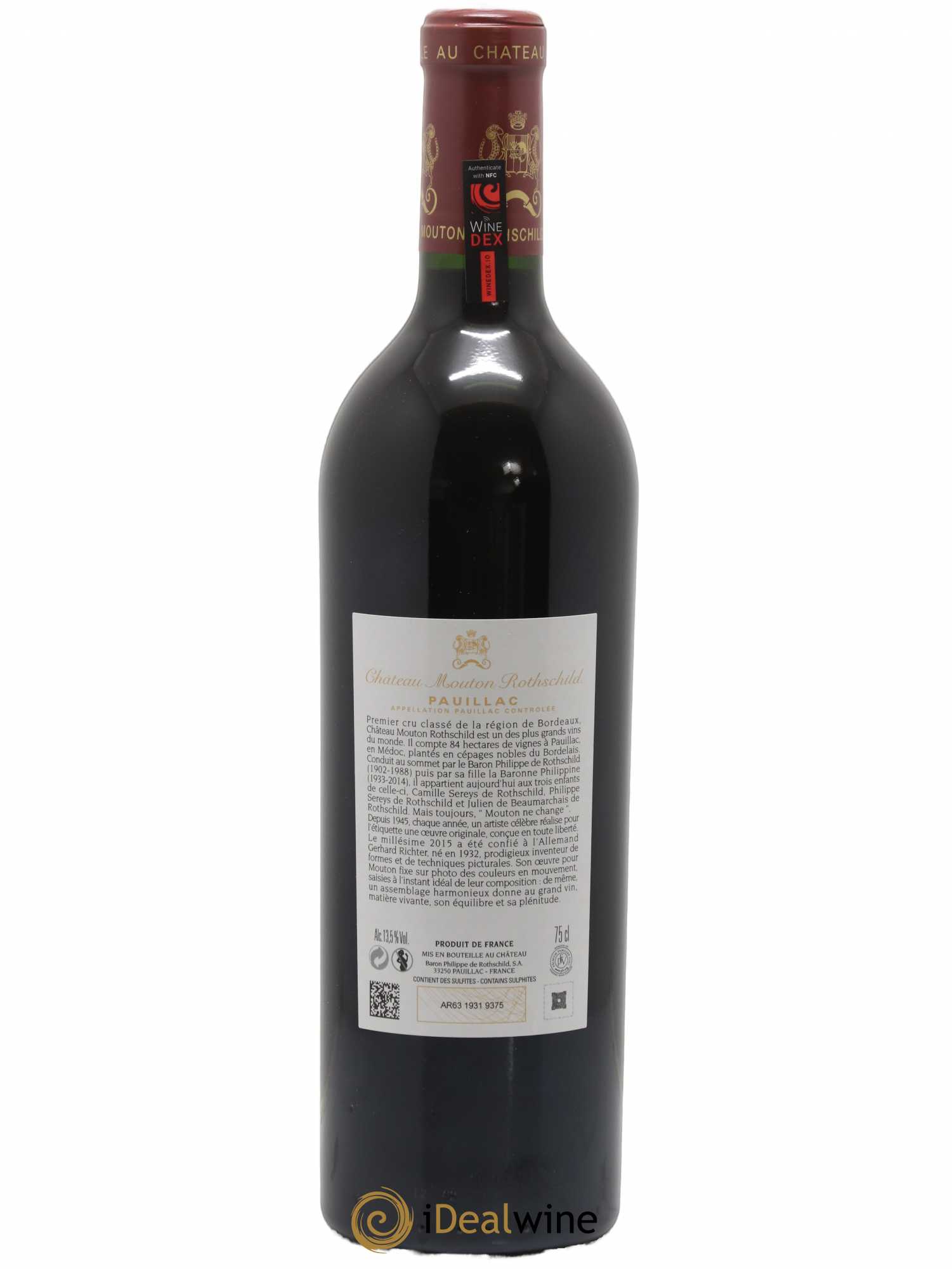 Château Mouton Rothschild 1er Grand Cru Classé 2015 - Lot de 1 bouteille - 1