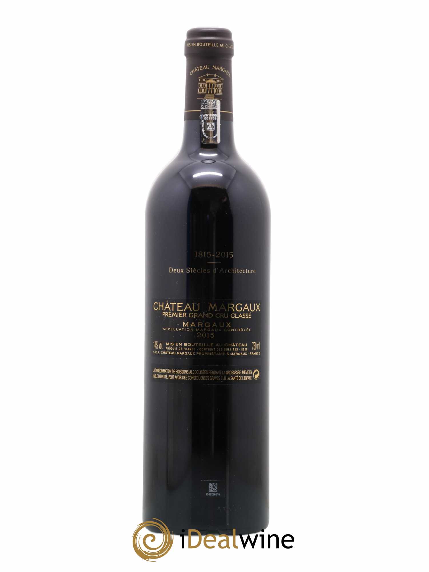 Château Margaux 1er Grand Cru Classé 2015 - Lot de 1 bouteille - 1
