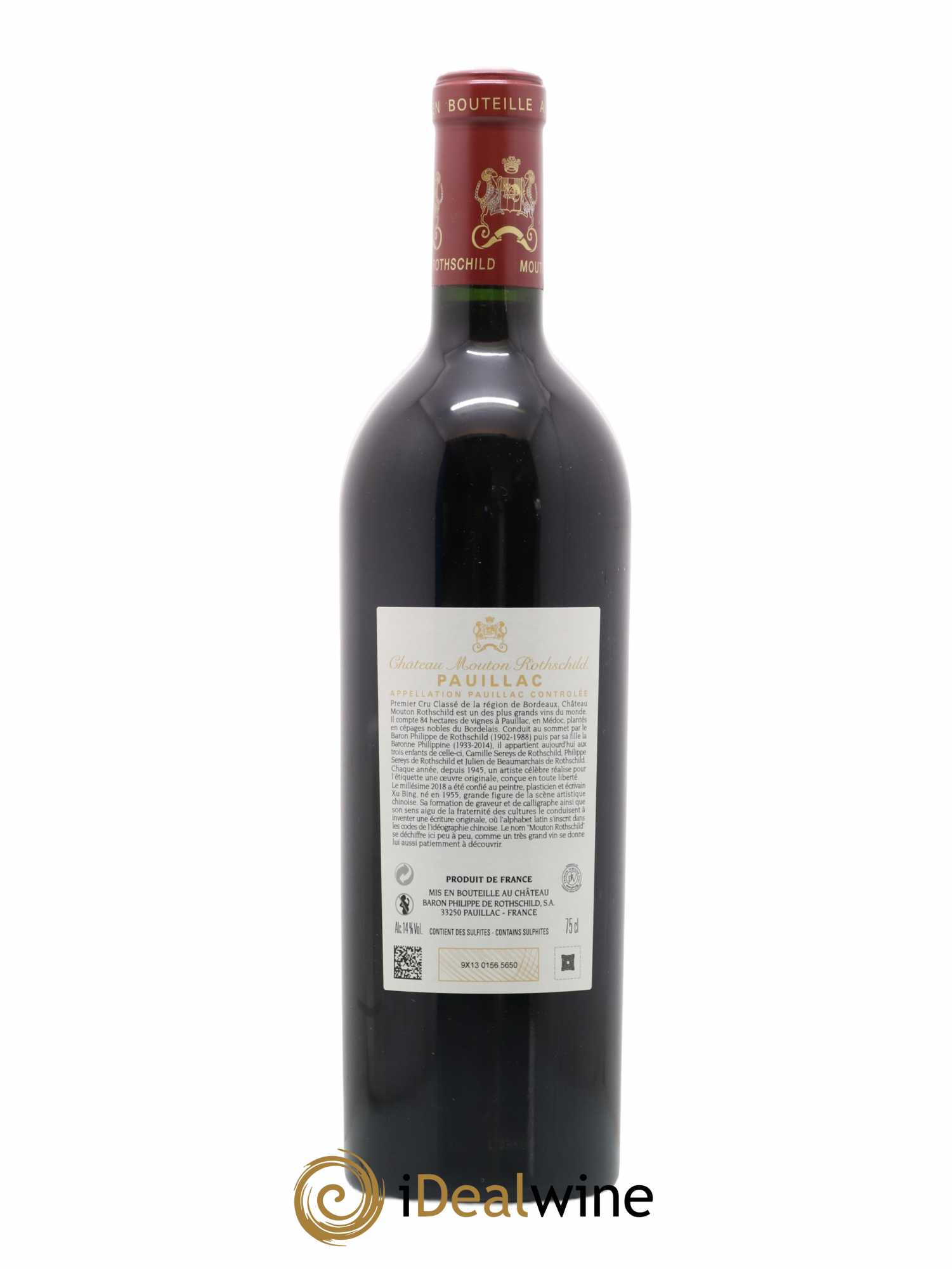 Château Mouton Rothschild 1er Grand Cru Classé 2018 - Lot de 1 bouteille - 1