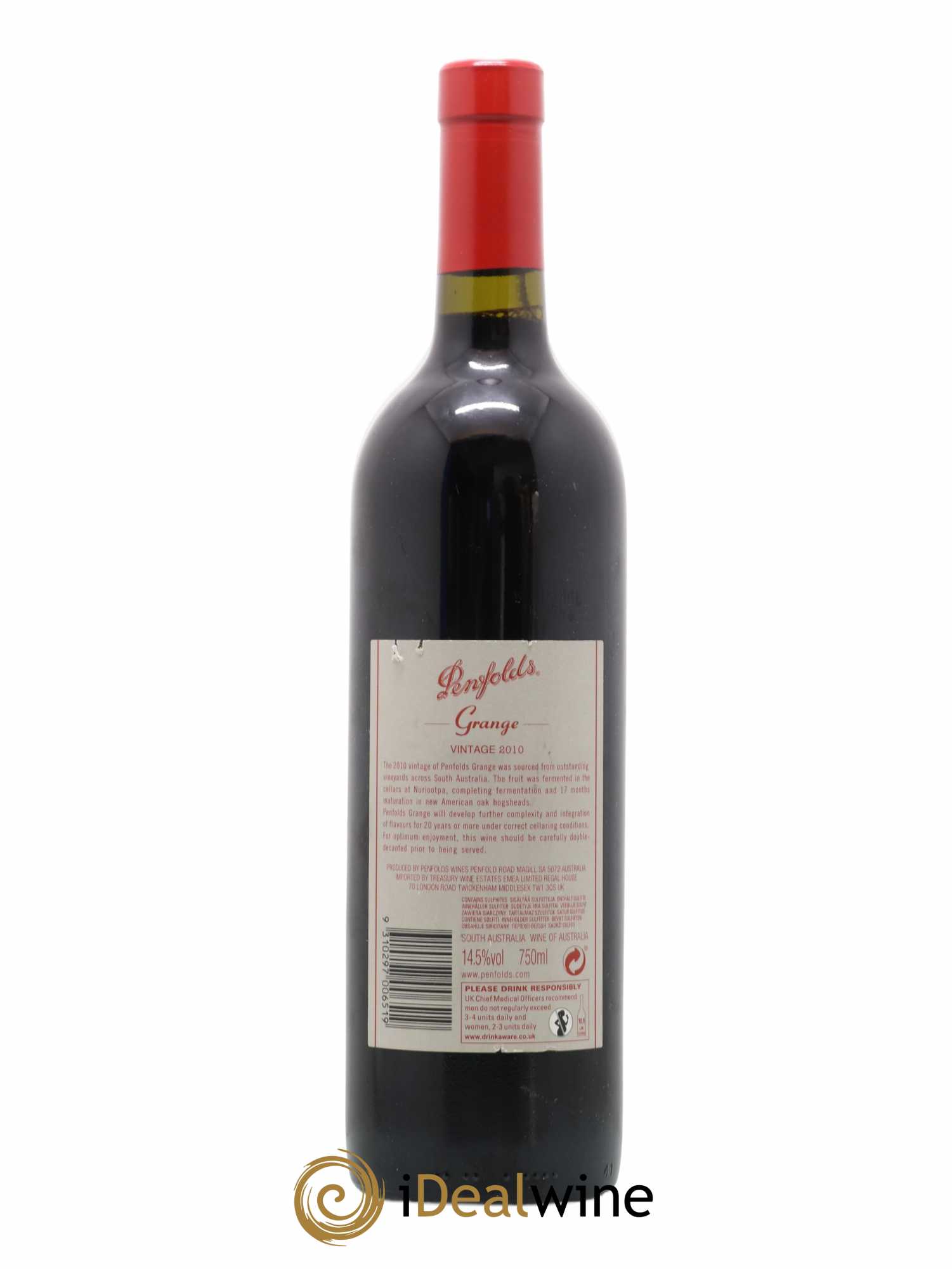 South Australia Penfolds Wines Grange Bin 95 2010 - Lot de 1 bouteille - 1