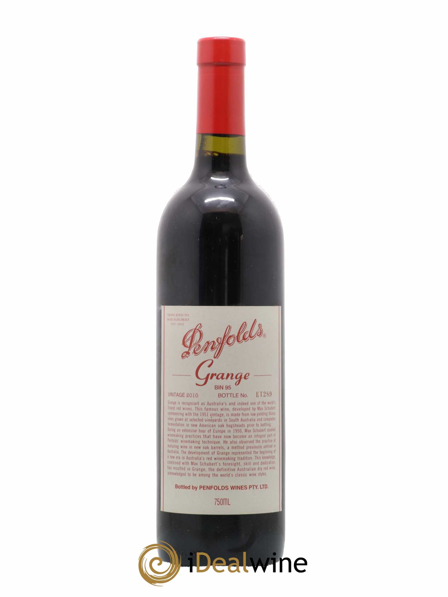 South Australia Penfolds Wines Grange Bin 95 2010 - Lot de 1 bouteille - 0