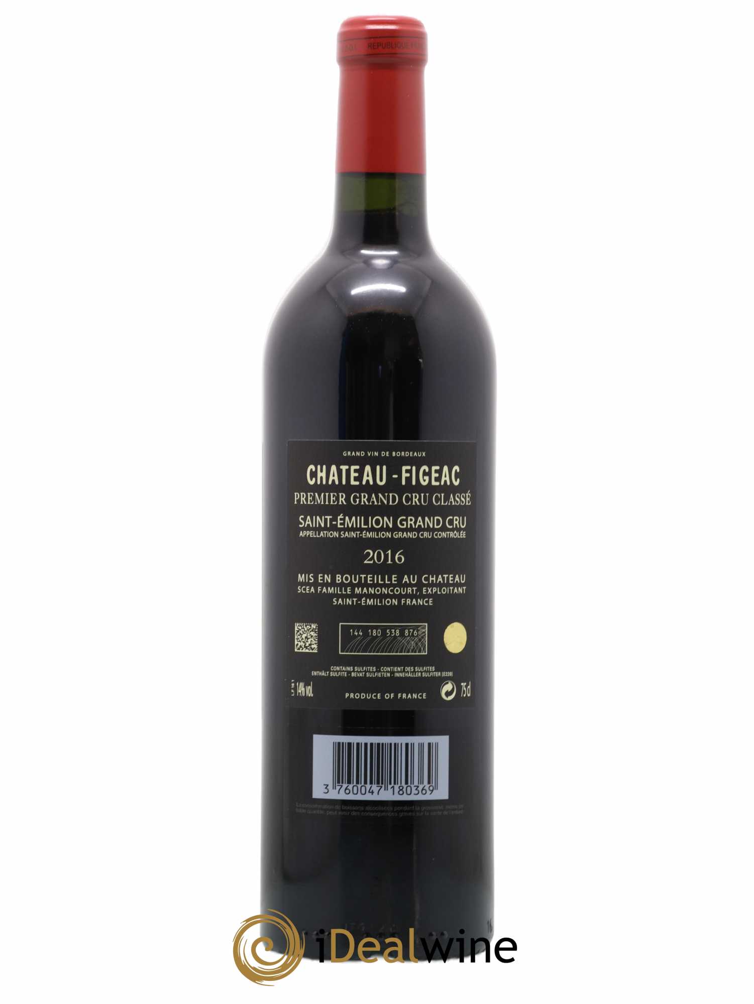 Château Figeac 1er Grand Cru Classé A 2016 - Lot de 1 bouteille - 1