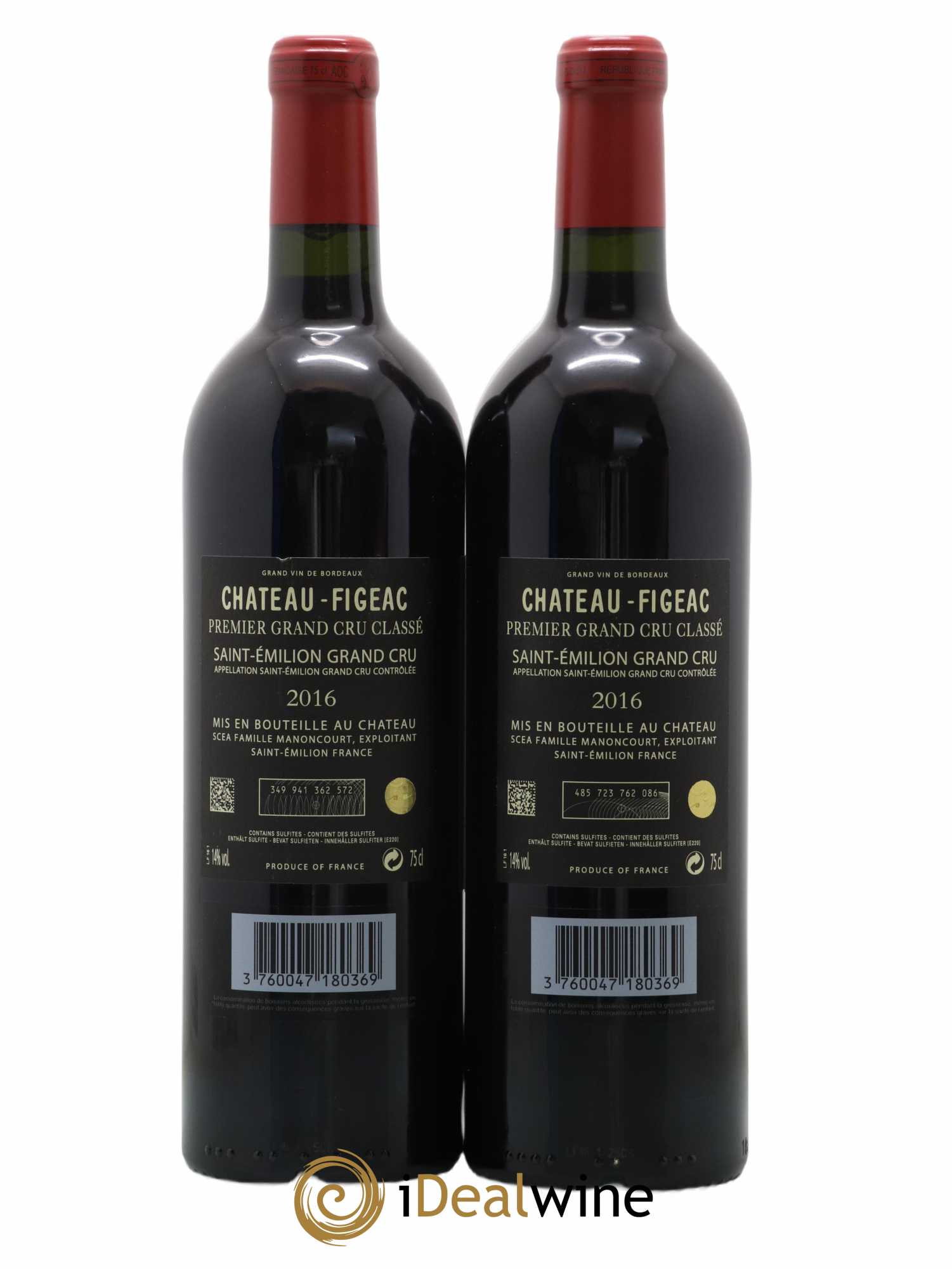 Château Figeac 1er Grand Cru Classé A 2016 - Lot de 2 bouteilles - 1