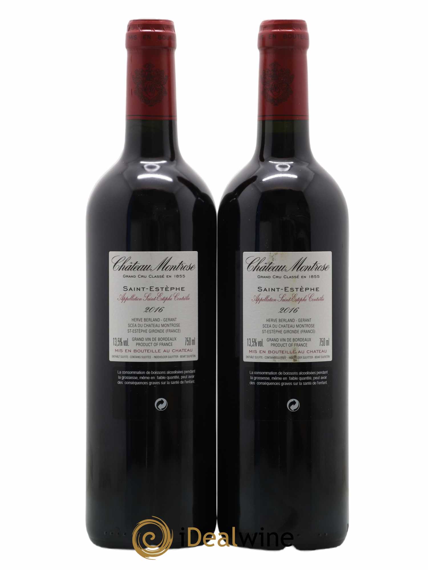 Château Montrose 2ème Grand Cru Classé 2016 - Lot de 2 bouteilles - 1