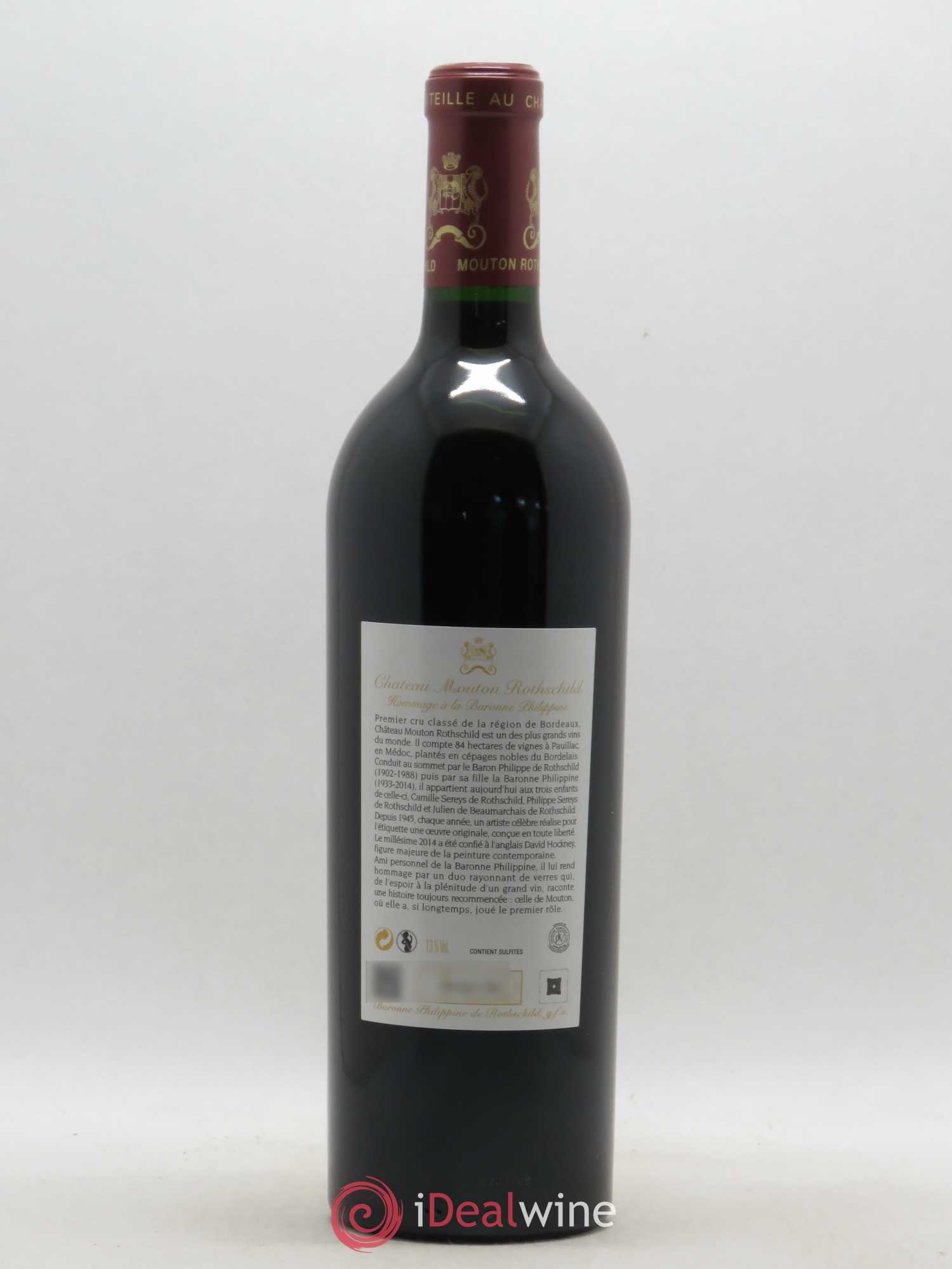 Château Mouton Rothschild 1er Grand Cru Classé 2014 - Lot de 1 bouteille - 1