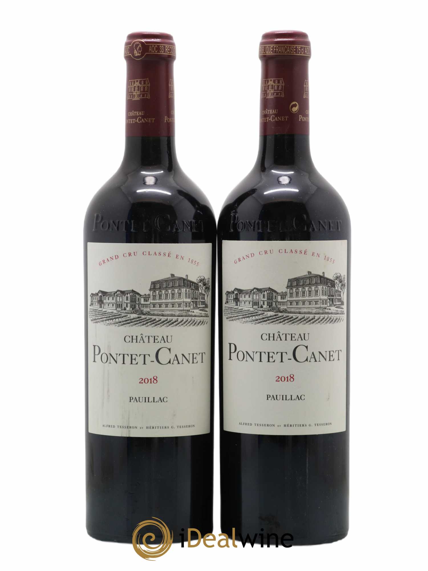 Château Pontet Canet 5ème Grand Cru Classé 2018 - Lot de 2 bouteilles - 0