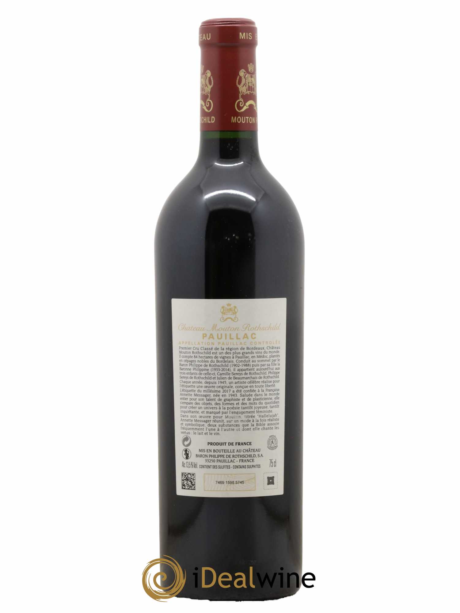 Château Mouton Rothschild 1er Grand Cru Classé 2017 - Lot de 1 bouteille - 1