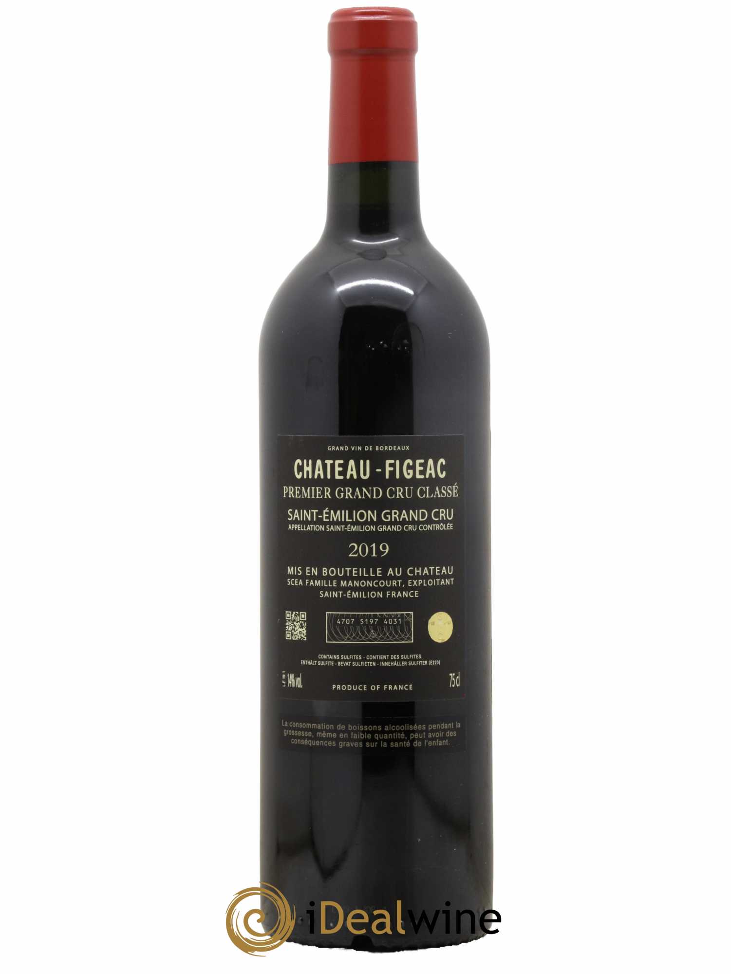 Château Figeac 1er Grand Cru Classé A 2019 - Lot de 1 bouteille - 1