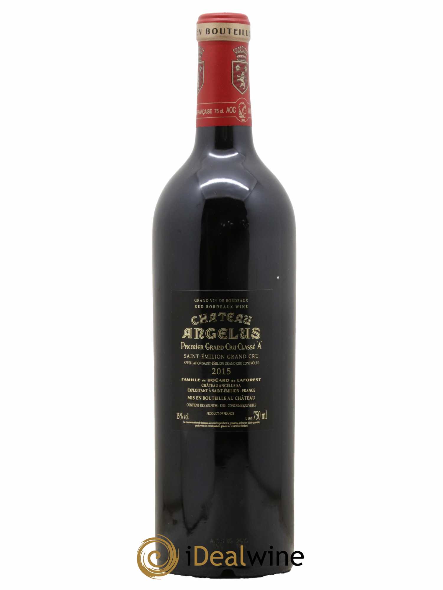 Château Angélus 1er Grand Cru Classé A 2015 - Lot de 1 bouteille - 1