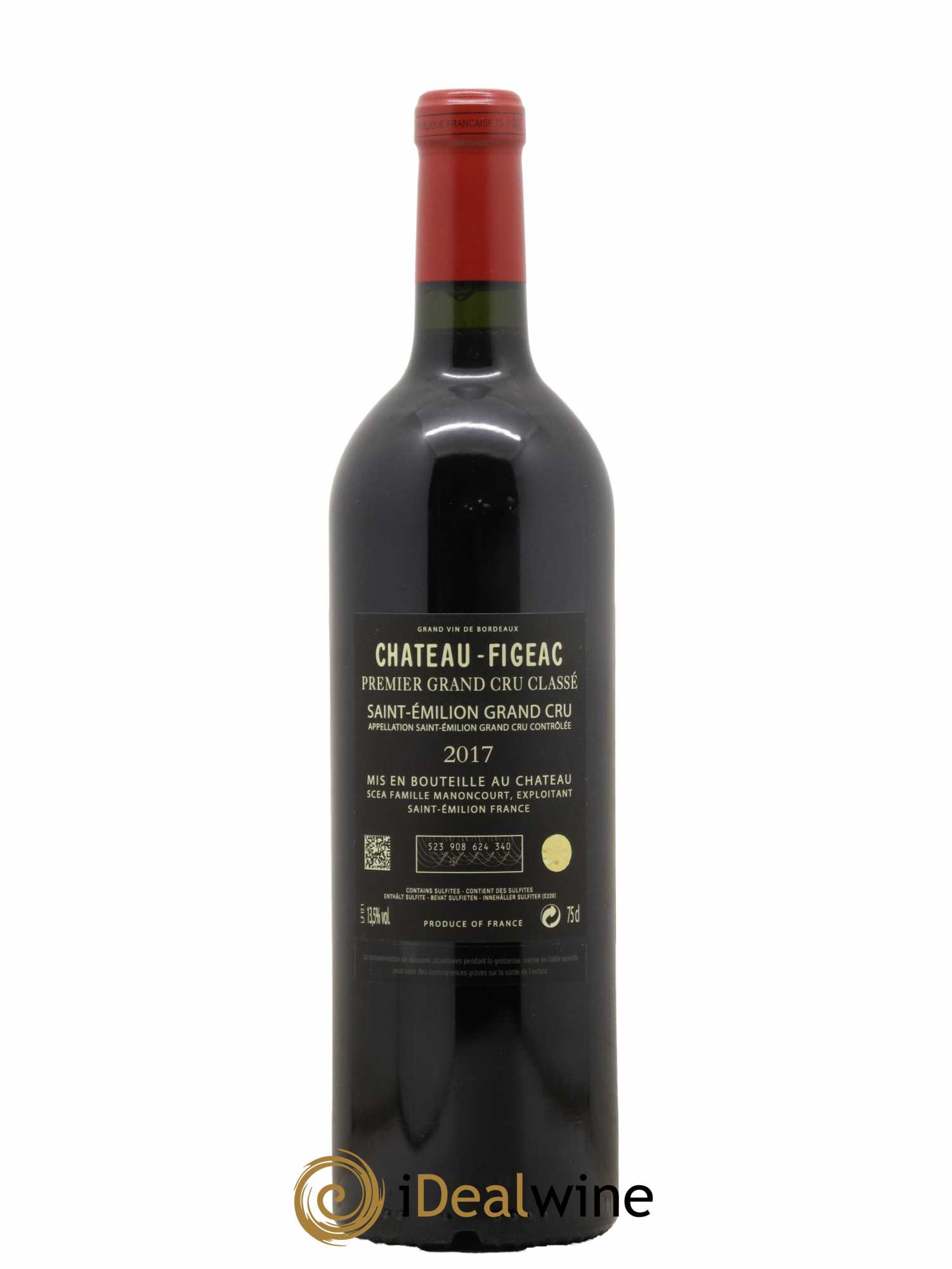 Château Figeac 1er Grand Cru Classé A 2017 - Lot de 1 bouteille - 1
